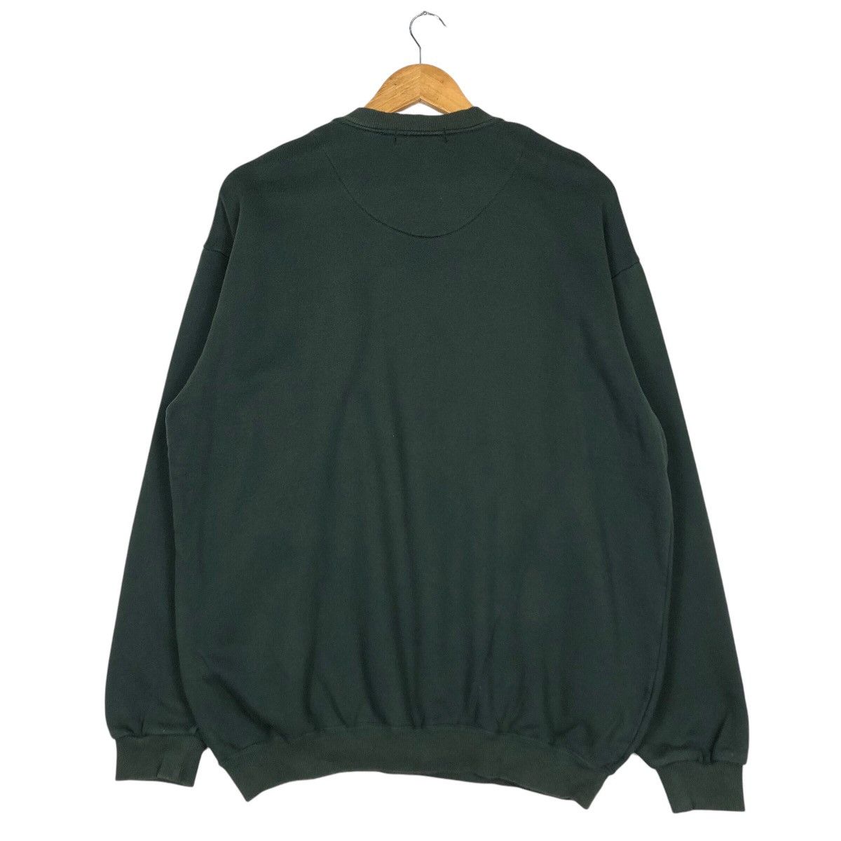 Lyle & Scott × Vintage Vintage Lyle & Scott Sweatshirt Jumper Button Up Green M Size US M / EU 48-50 / 2 - 7 Thumbnail