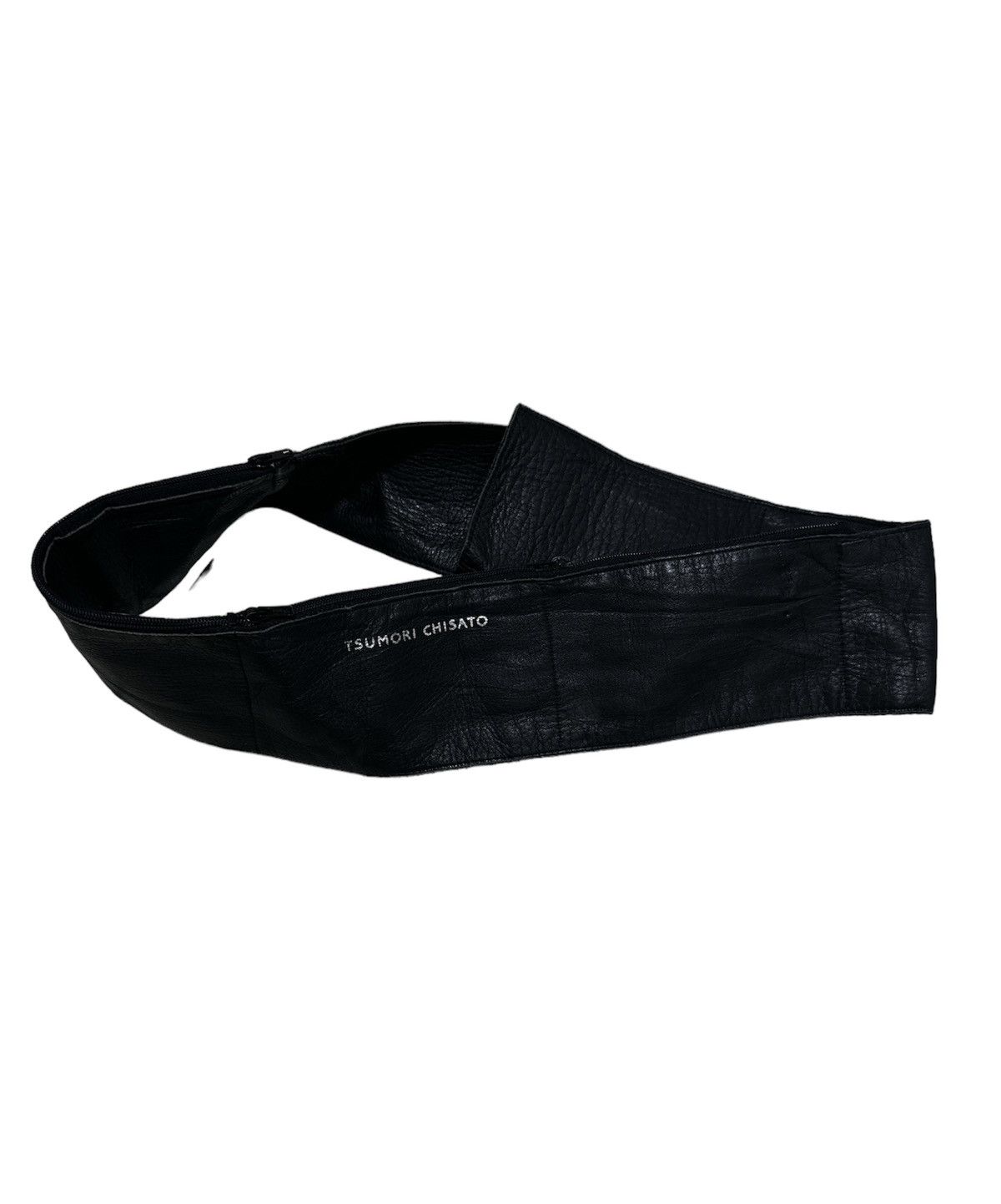 Issey Miyake Tsumori Chisato Belt Waist Bag Leather 3 Pocket Design Size 30 - 1 Thumbnail