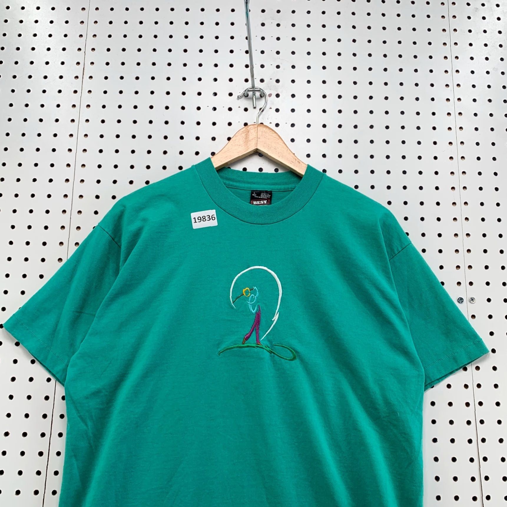 Fruit Of The Loom VINTAGE Golf Swing Shirt Mens L Green Embroidered 90s Cotton T-Shirt dreams in motion Size US L / EU 52-54 / 3 - 6 Thumbnail