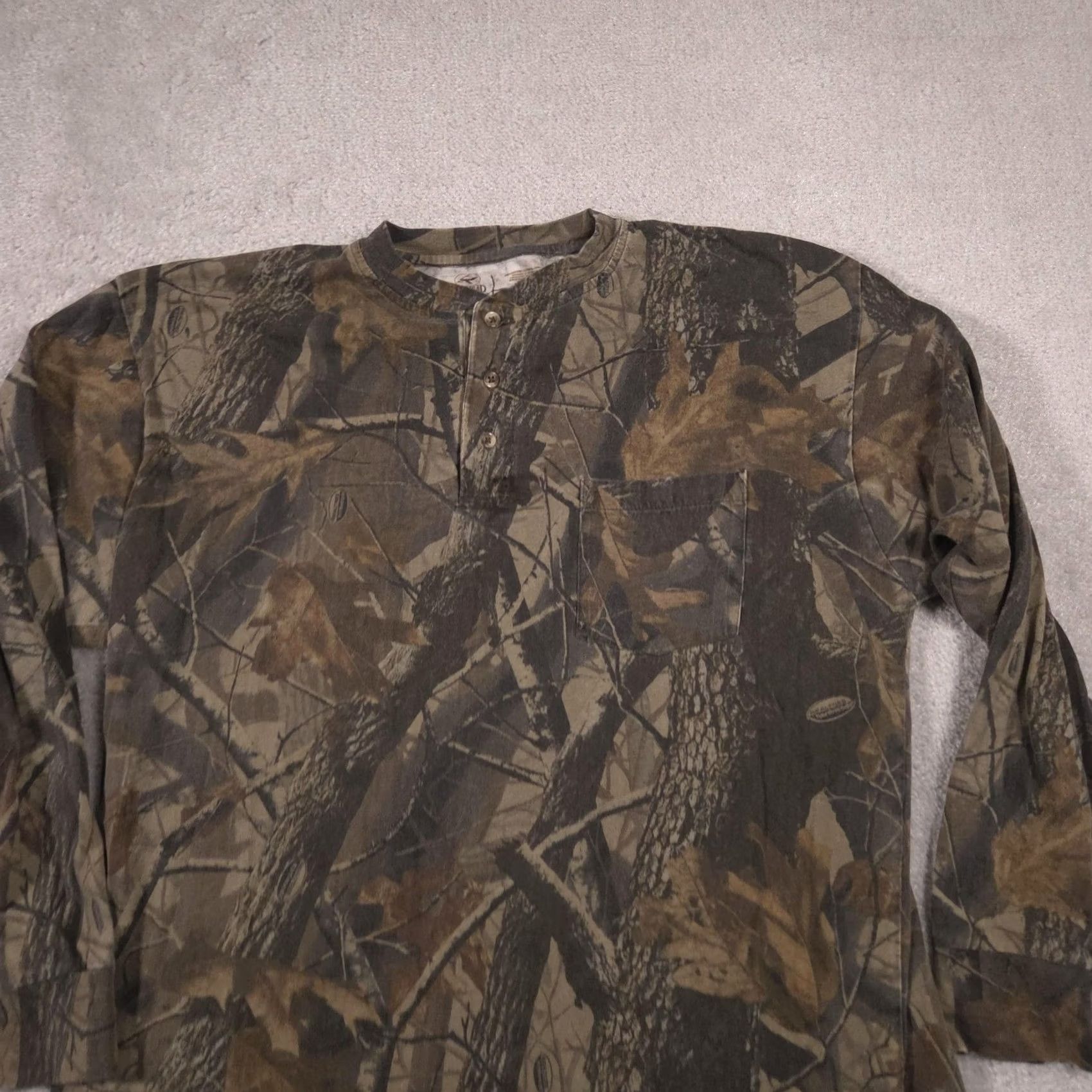 Vintage RedHead Henley Shirt Mens XL Brown Camo Pocket Tee Long Sleeve Hunting Outdoor Size US XL / EU 56 / 4 - 4 Thumbnail