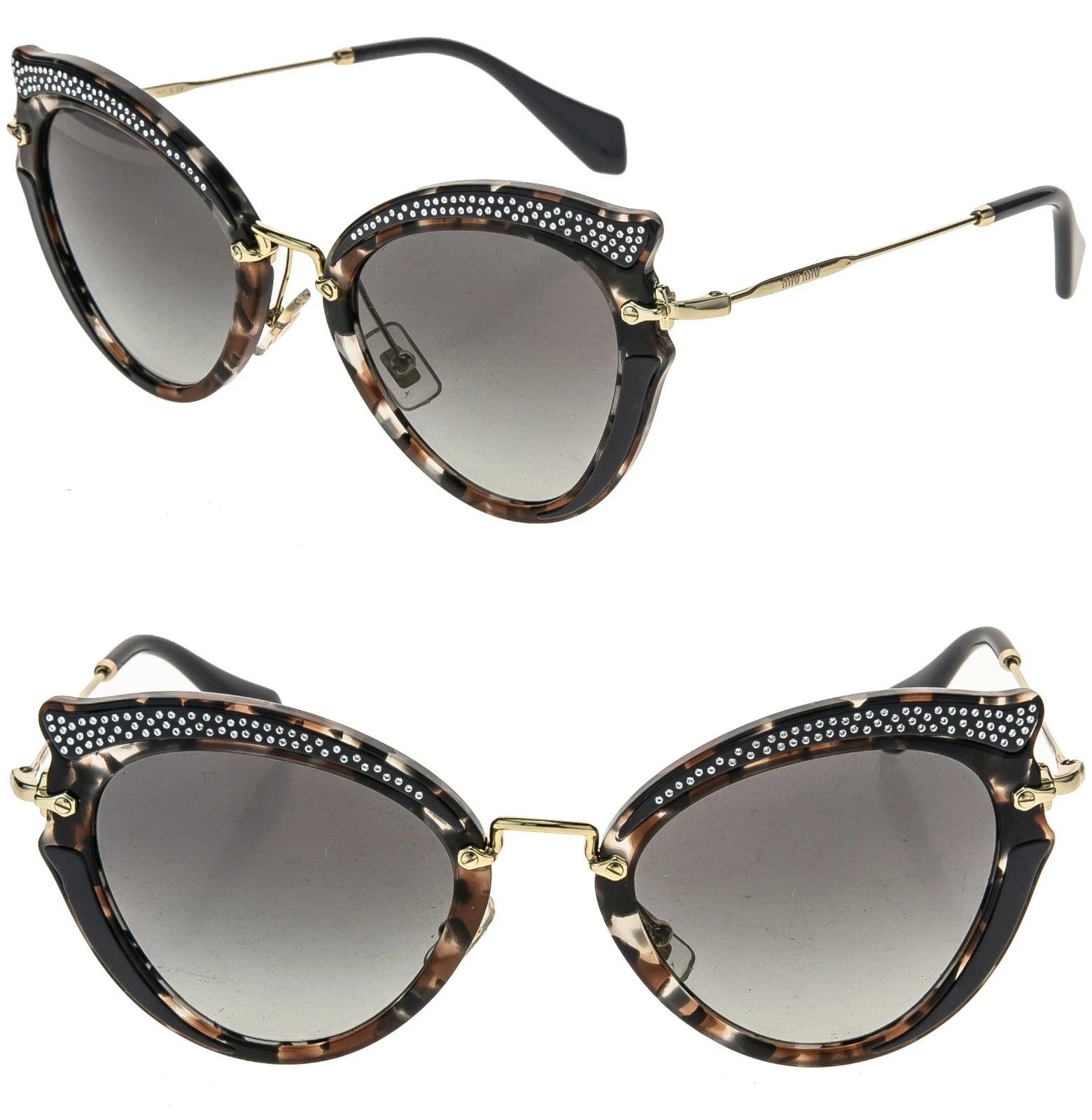 Miu Miu MIU MIU MU05SS NOIR Crystal Butterfly Gold Brown Blue 05S Size ONE SIZE - 1 Thumbnail