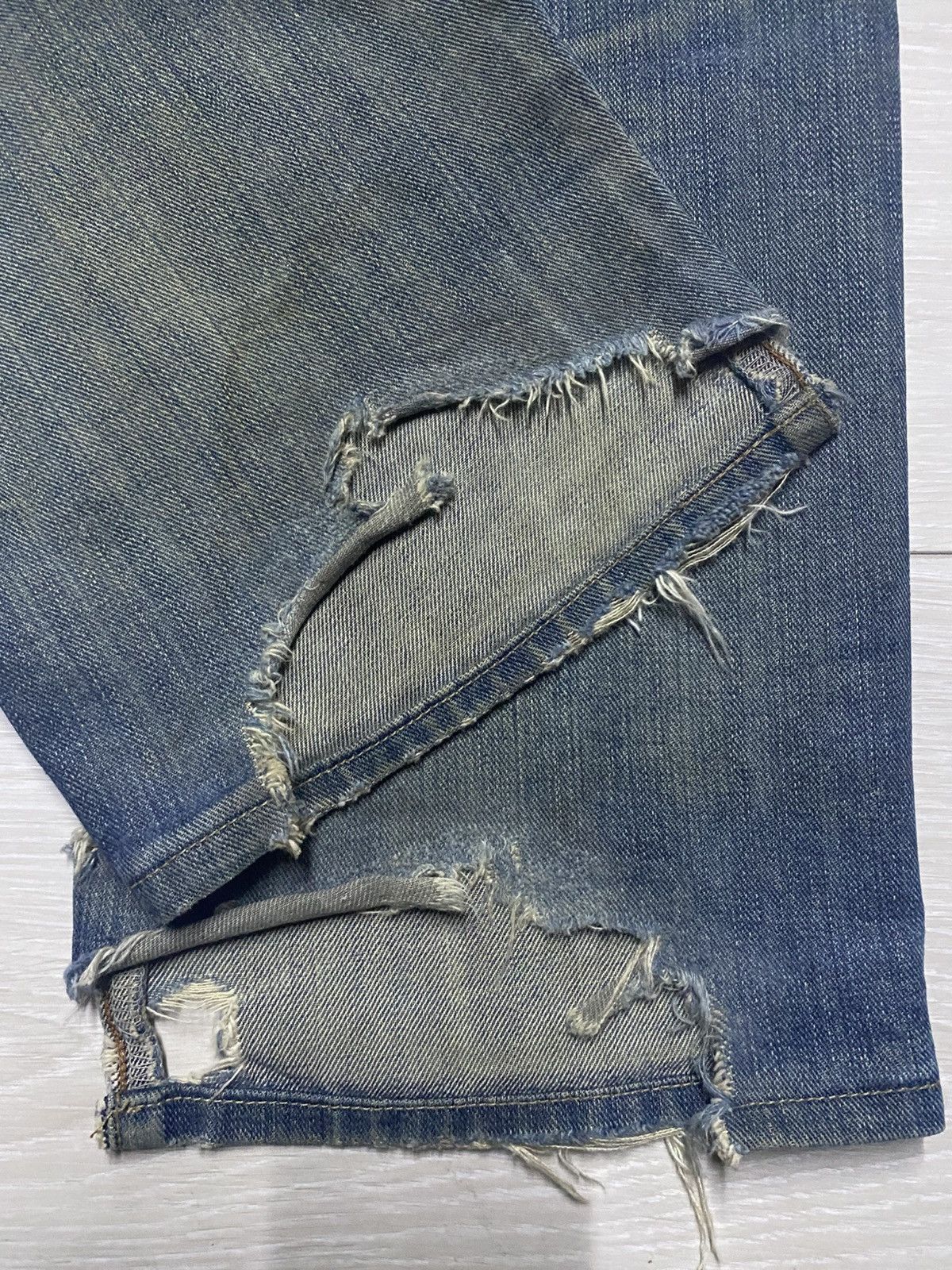 Edwin Vintage Edwin 404 Crazy Mud Wash Distressed Jeans Size US 34 / EU 50 - 17 Thumbnail