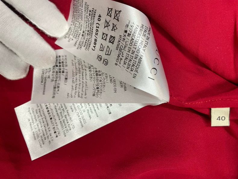 Gucci Gucci Dark red silk lantern sleeve shirt Size S / US 4 / IT 40 - 8 Thumbnail