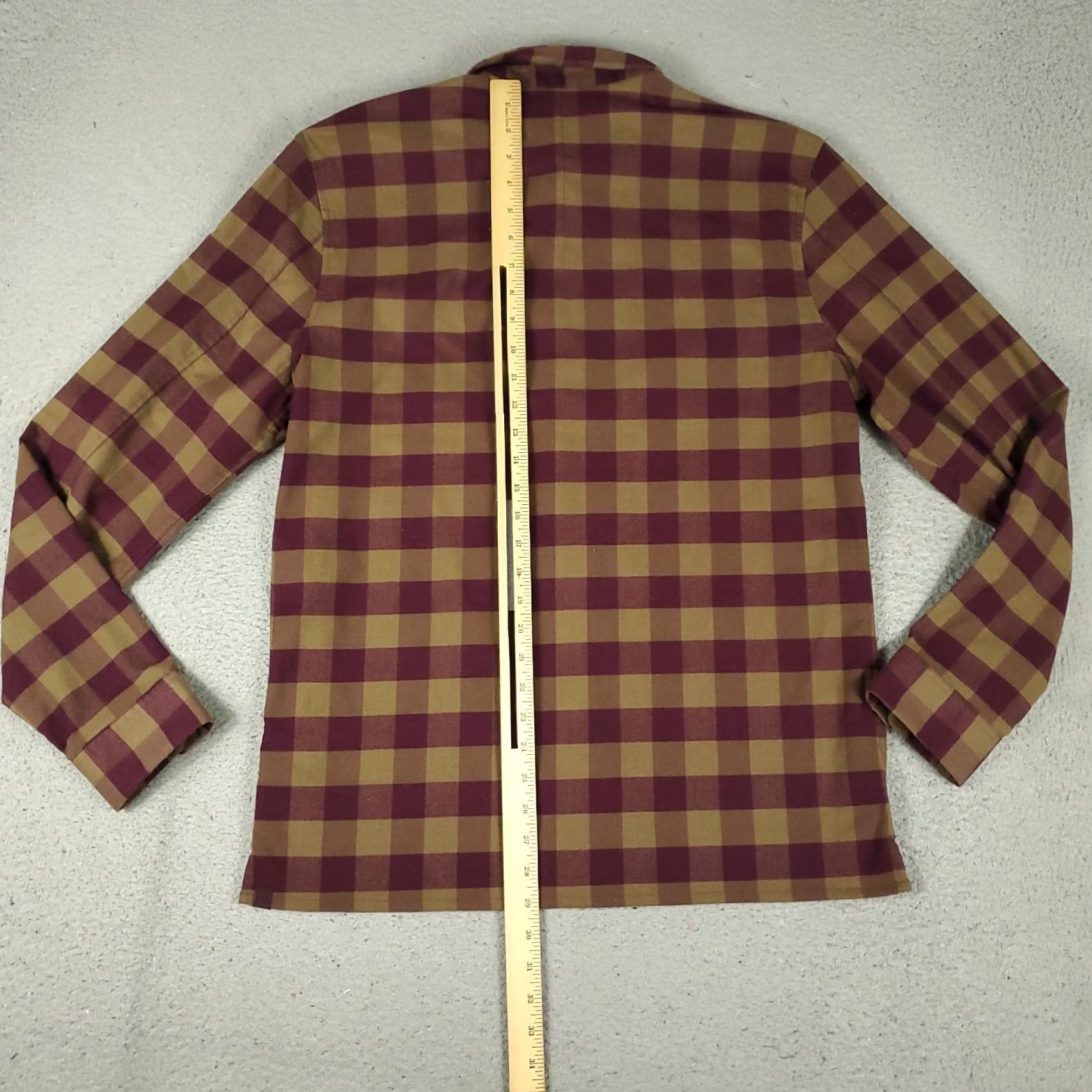 Lululemon Lululemon Shirt Mens Large Brown Burgundy Check Flannel Button Up Long Sleeve Size US L / EU 52-54 / 3 - 4 Thumbnail