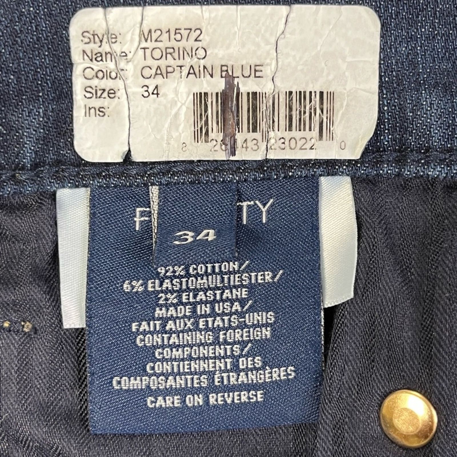 Fidelity Fidelity Torino Captain Blue Slim Fit Jeans size 34 Size US 34 / EU 50 - 7 Thumbnail