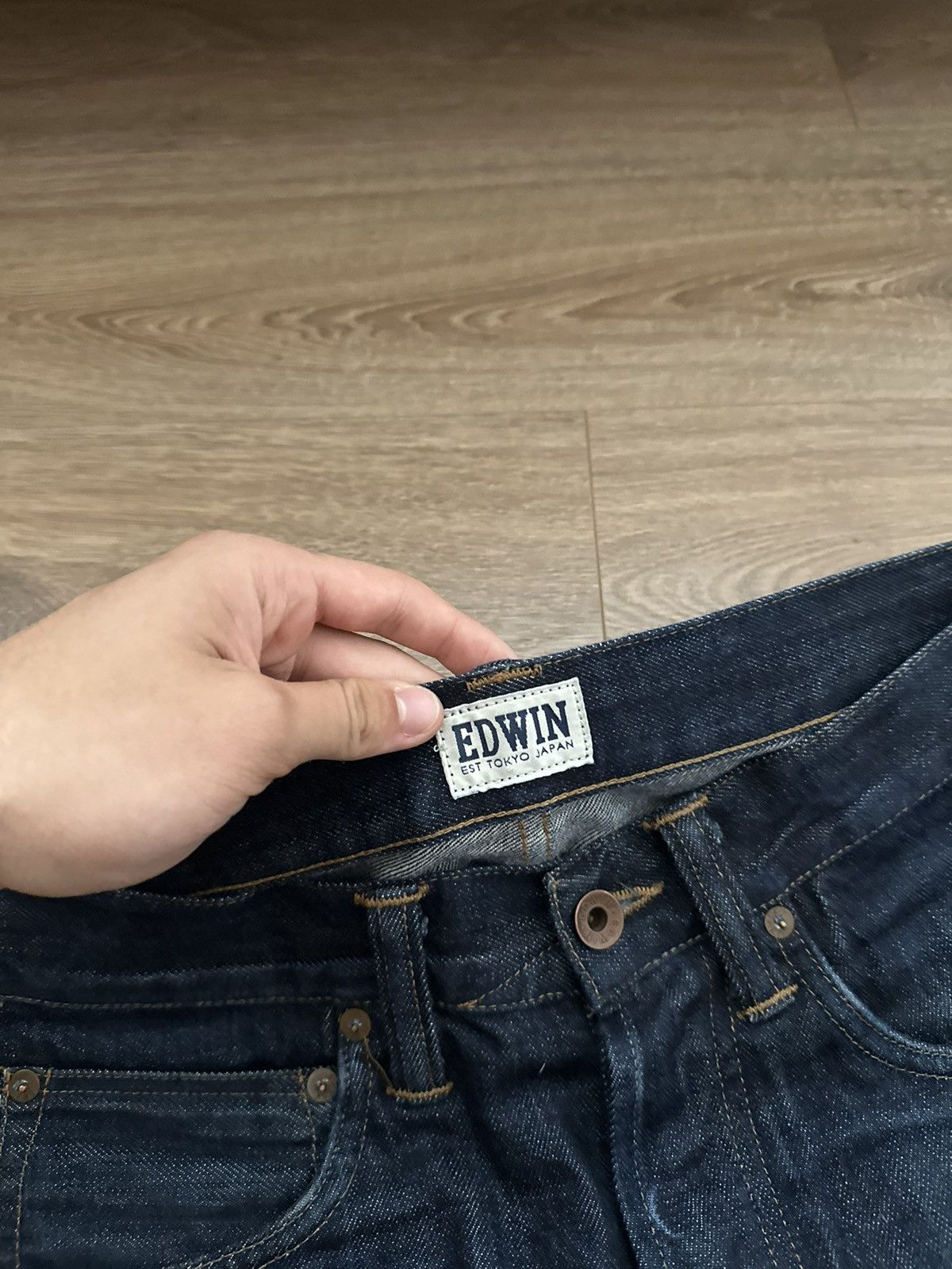 Edwin 🔥VINTAGE EDWIN SELVEDGE DENIM STRAIGHT JAPAN JEANS🔥 Size US 31 - 11 Thumbnail