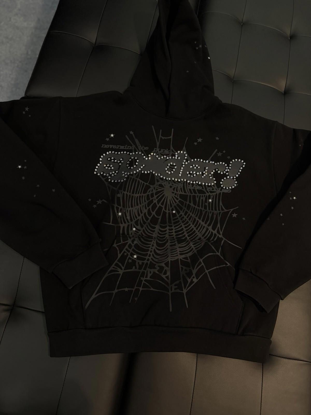 Sp5der Sp5der Black VVS Stone Hoodie Size (XL) 2026 Authentic Size US XL / EU 56 / 4 - 2 Thumbnail