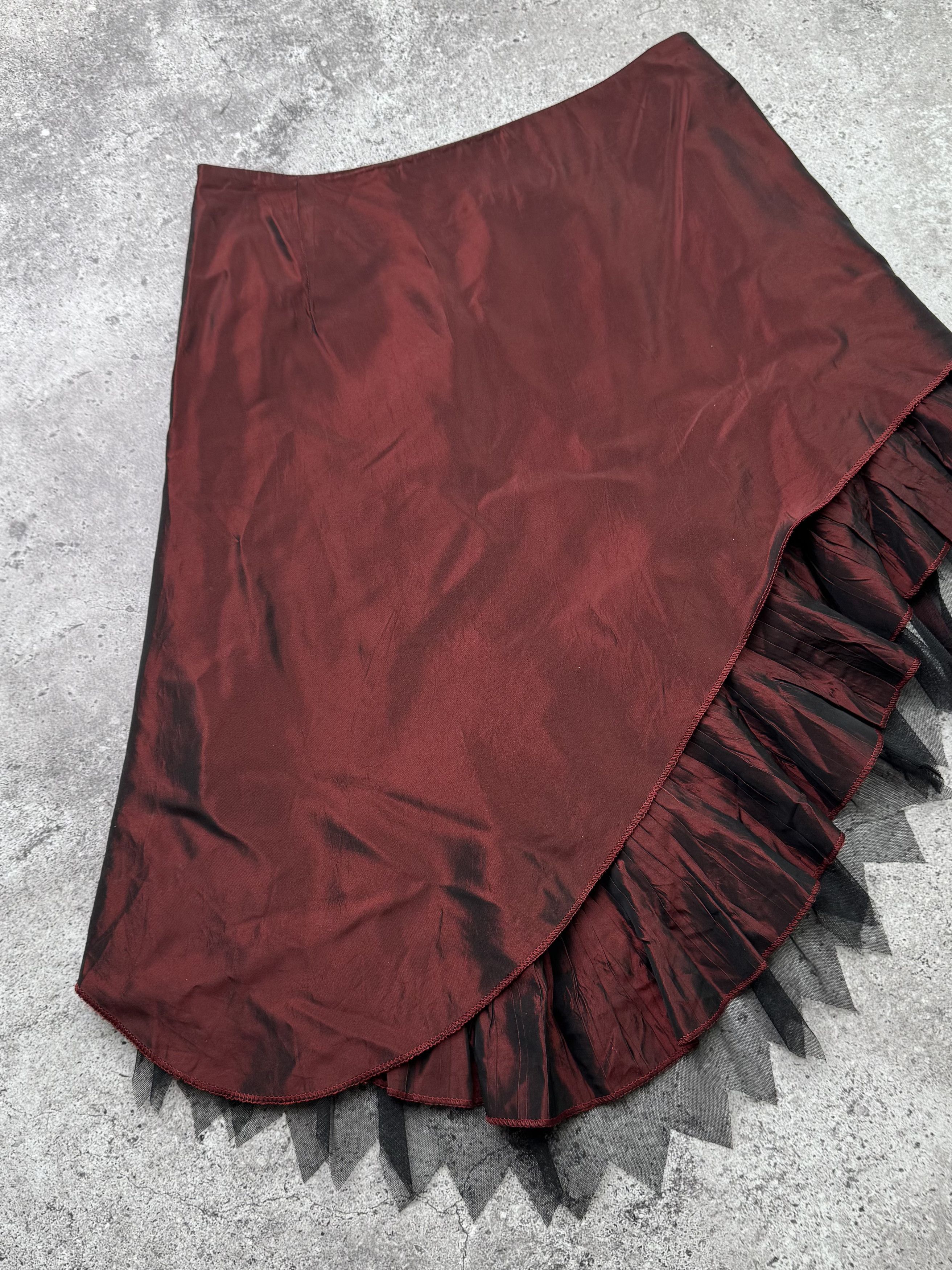 Vintage Vintage Midi Asymmetry Flare Skirt Bondaged C590(V235)(E8) Size 28" / US 6 / IT 42 - 8 Thumbnail