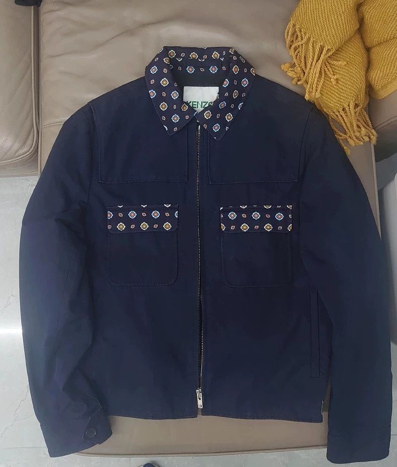 Kenzo Kenzo Blue Cotton Jacket Outerwear - dmc Size US S / EU 44-46 / 1 - 1 Thumbnail