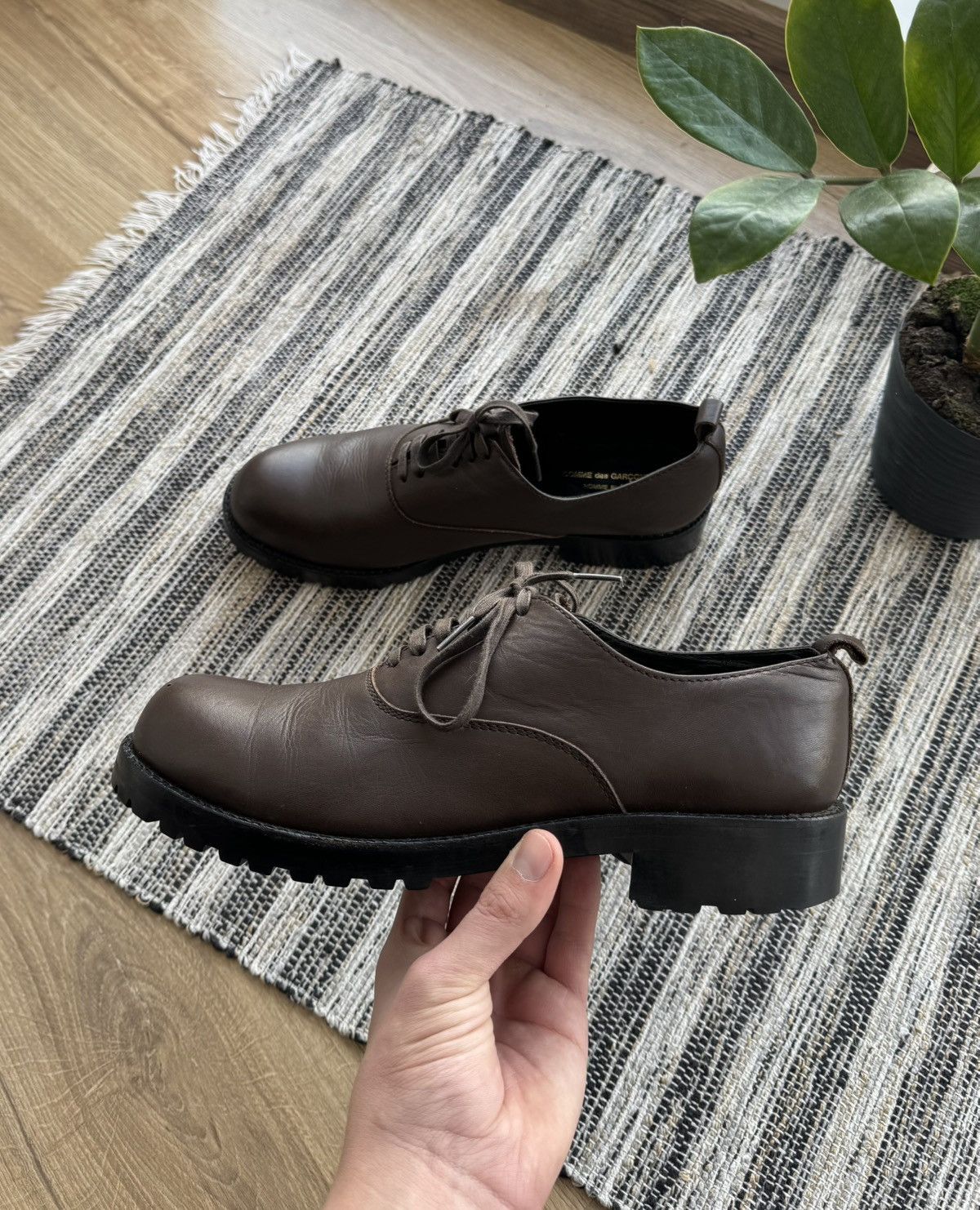 Comme des Garcons COMME des GARCONS HOMME PLUS LEATHER OXFORD LACE UP SHOES Size US 7 / EU 40 - 21 Thumbnail