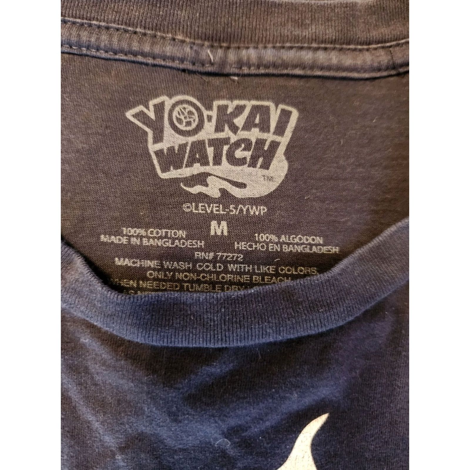Swatch Yo-Kai Watch WHISPER Navy Blue T-Shirt M Men Graphic Tee 100% Cotton Short Sleeve Crew Neck Anime 90s? Size US M / EU 48-50 / 2 - 2 Thumbnail