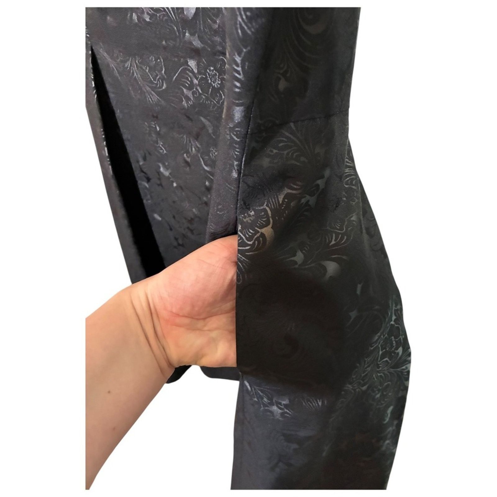 Hutch HUTCH Black Jacquard Sleeveless Fit & Flare Dress Sz 14 LBD Size XL / US 12-14 / IT 48-50 - 4 Thumbnail