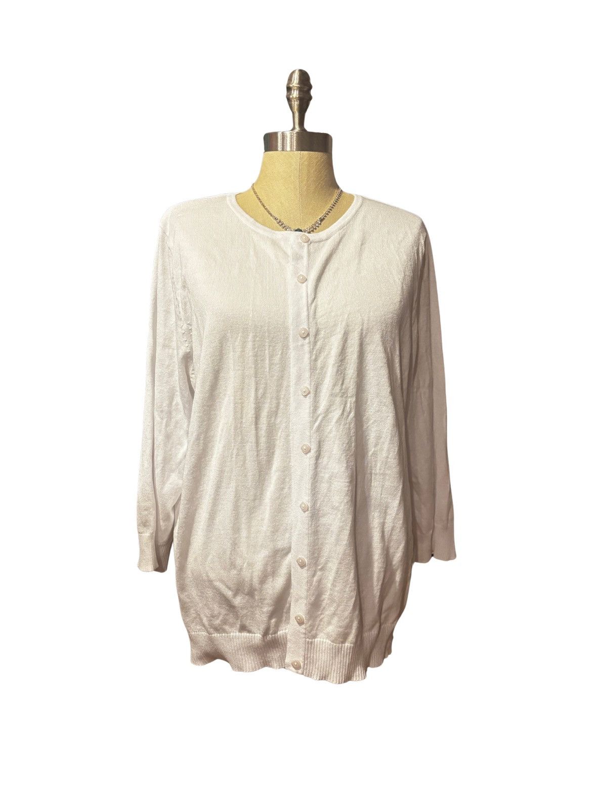 Cynthia Rowley Women’s white Cardigan.wt1997 Size XXL / US 16-18 / IT 52-54 - 1 Thumbnail