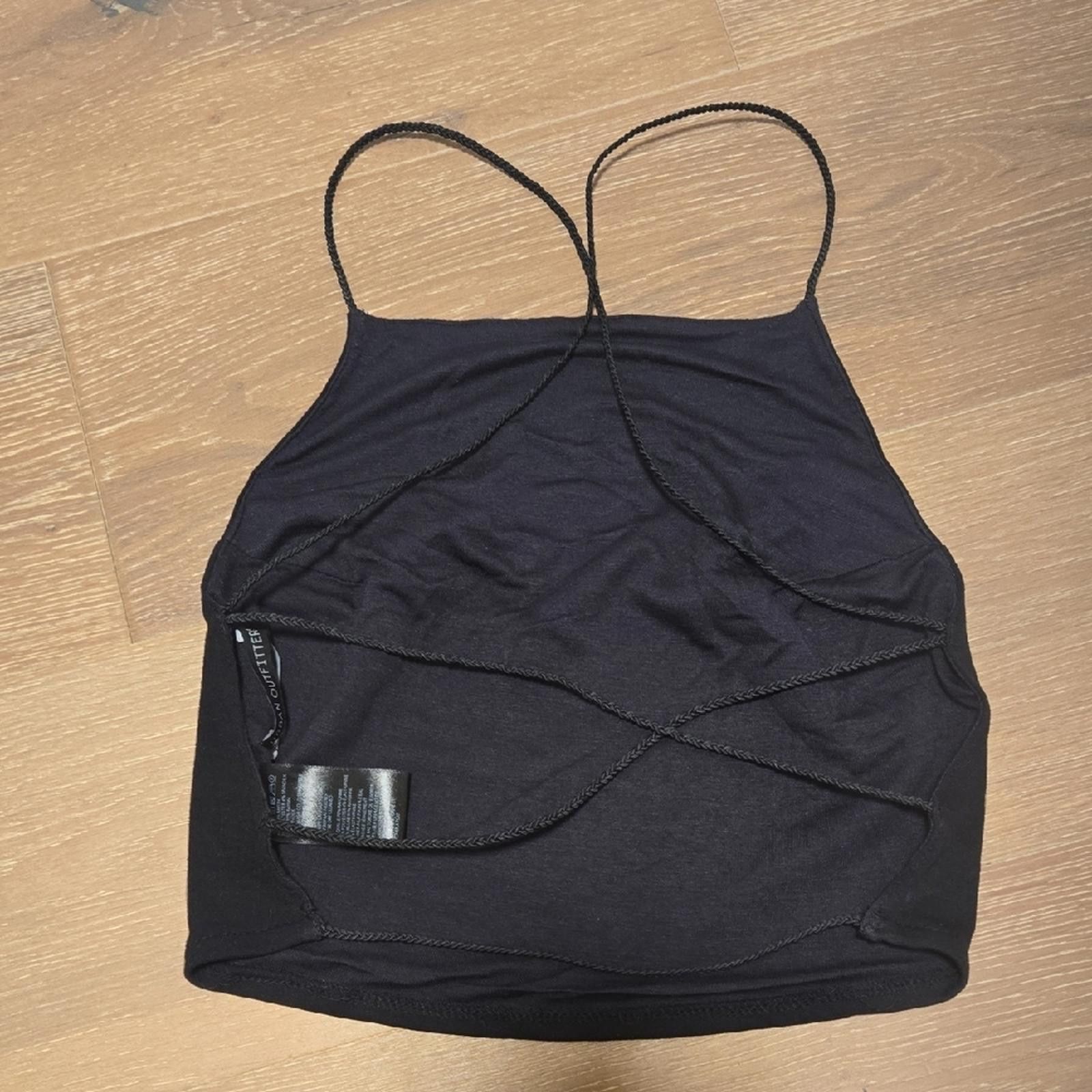 Urban Outfitters Urban Outfitters Black Open Back Crop Top Size S / US 4 / IT 40 - 2 Thumbnail