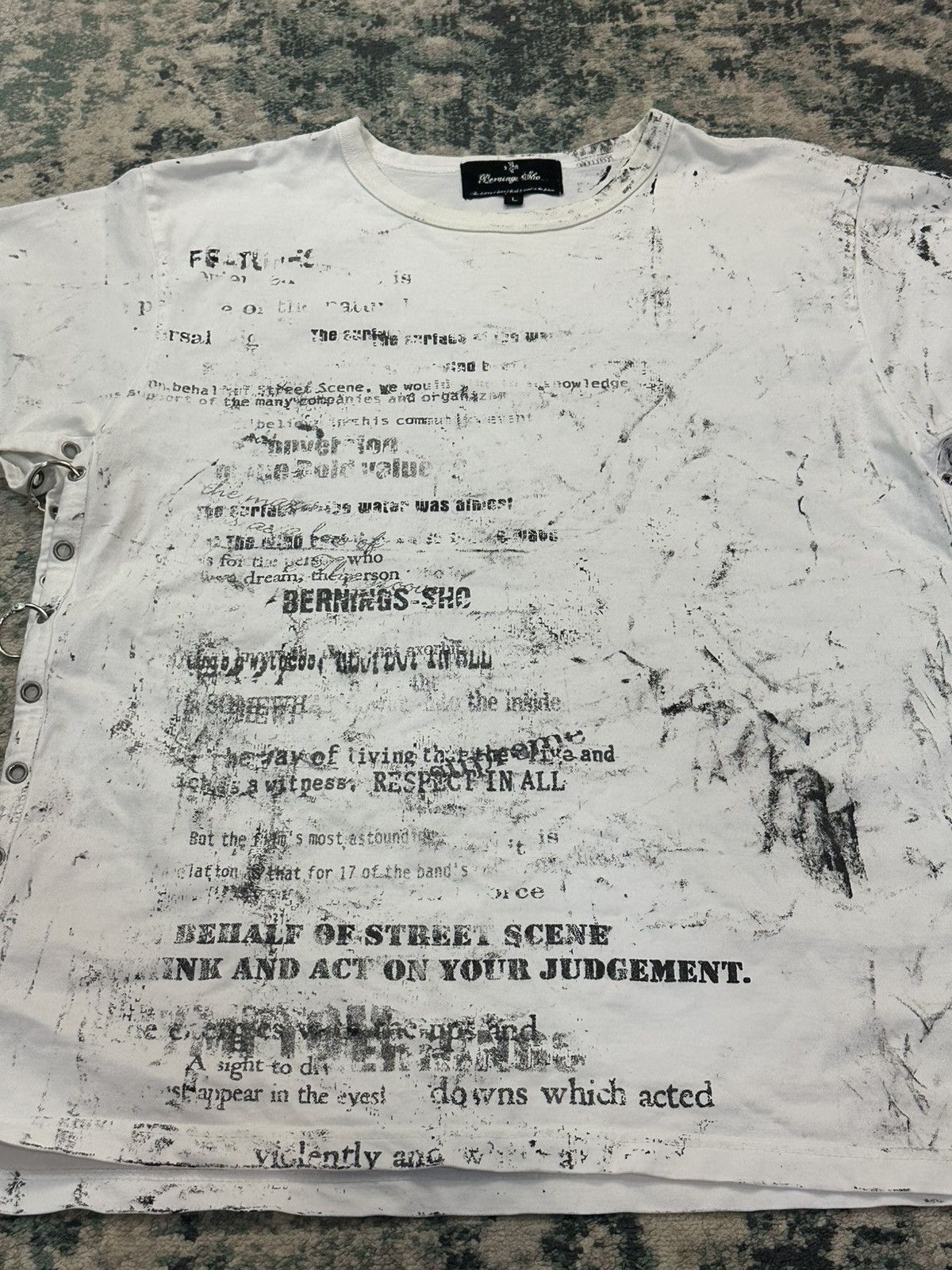 Seditionaries Vintage Bernings Sho Poem Studded/Ring T-Shirt Size US M / EU 48-50 / 2 - 8 Thumbnail