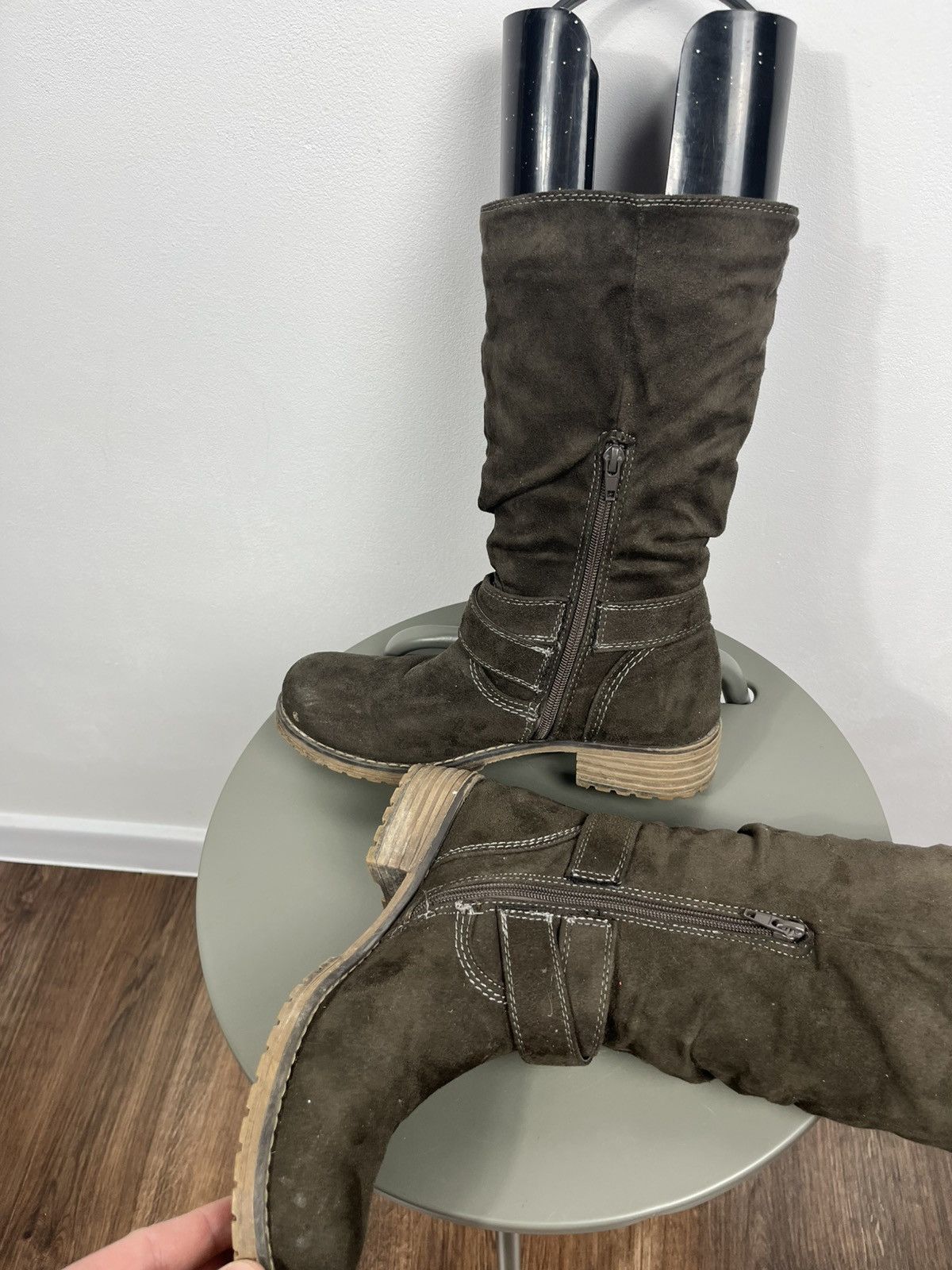 Other Graceland Women Brown Biker Mid Calf Boots Buckle Zip EU 38 Size US 7 / IT 37 - 6 Thumbnail
