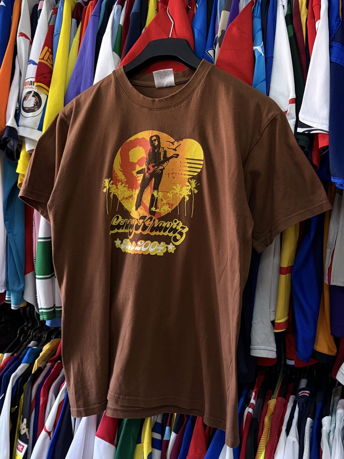 Vintage 2004 Lenny Kravitz Baptist Tour Tee B&C Tag Brown Size S Size US S / EU 44-46 / 1 - 10 Thumbnail