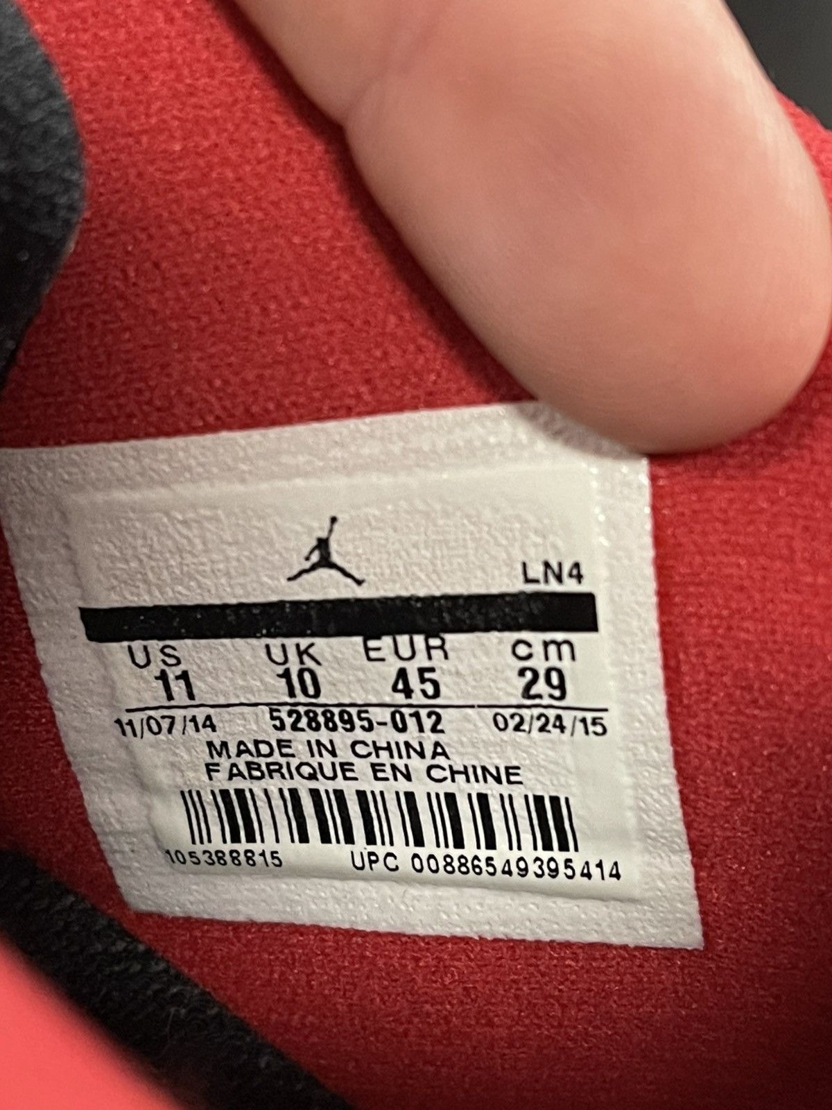 Jordan Brand Size 11 - Jordan 11 Bred Low Top OG 2015 Size US 11 / EU 44 - 9 Thumbnail