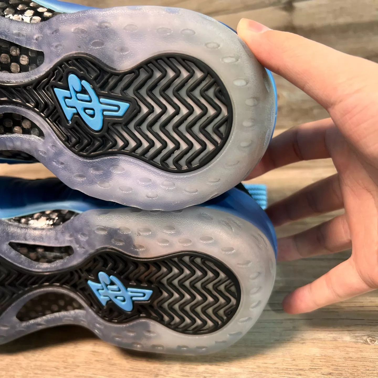 Nike Nike Air Foamposite One 314996-402 44 Blue Worn 1x Size US 10 / EU 43 - 7 Thumbnail