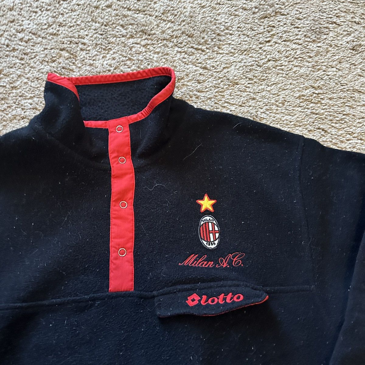 Lotto Sport 90s AC Milan Lotto Sweater Italy Size US XL / EU 56 / 4 - 2 Thumbnail