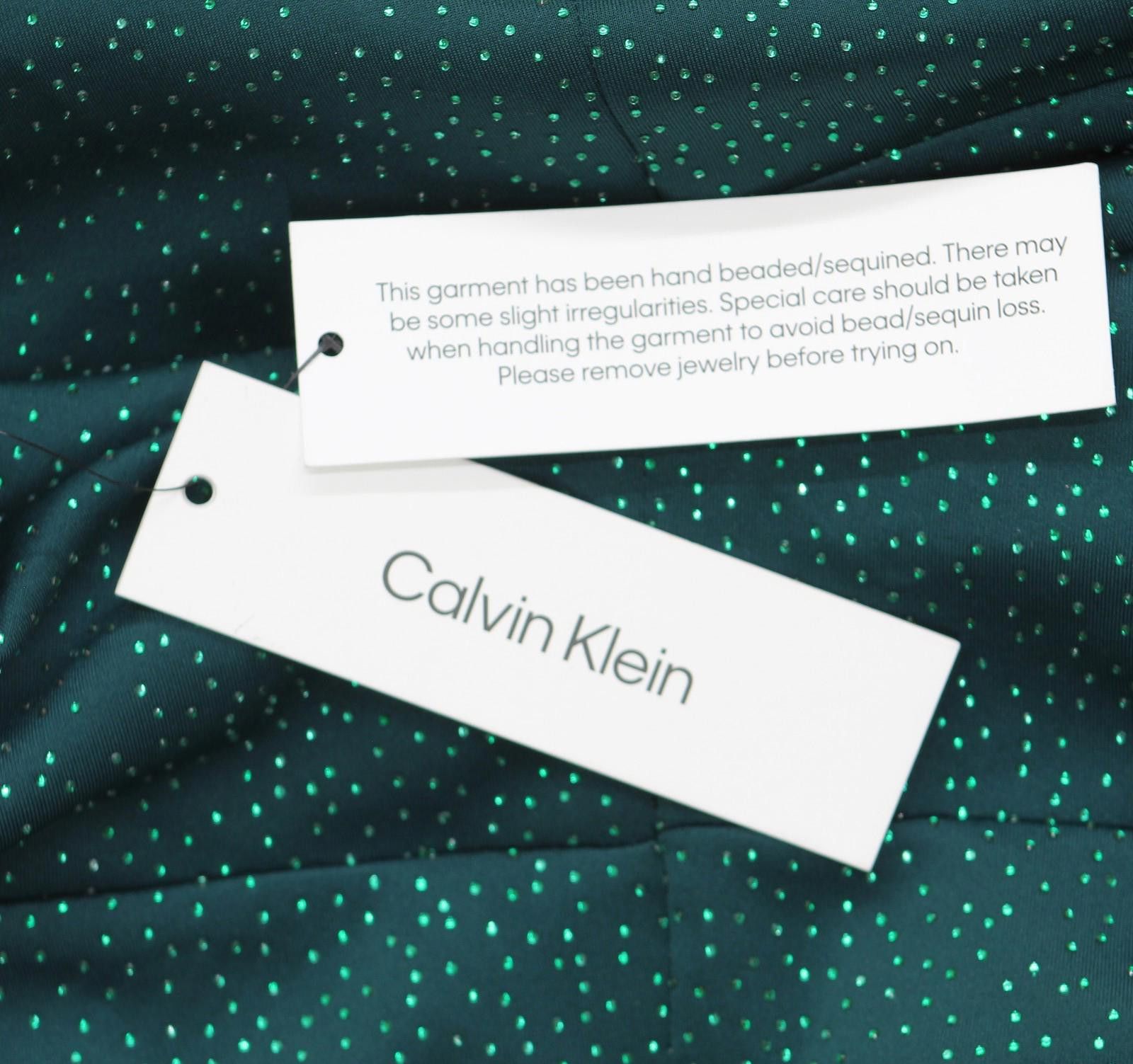 Nwt Calvin Klein Scuba Sheath Dress Emerald Green 2