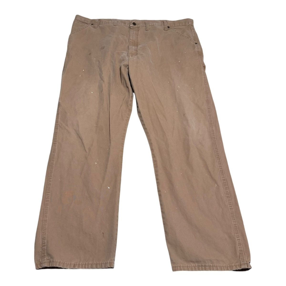 Vintage × Wrangler Wrangler Khaki Paint Splatter Carpenter Pants 44x32 Size US 44 / EU 60 - 5 Thumbnail