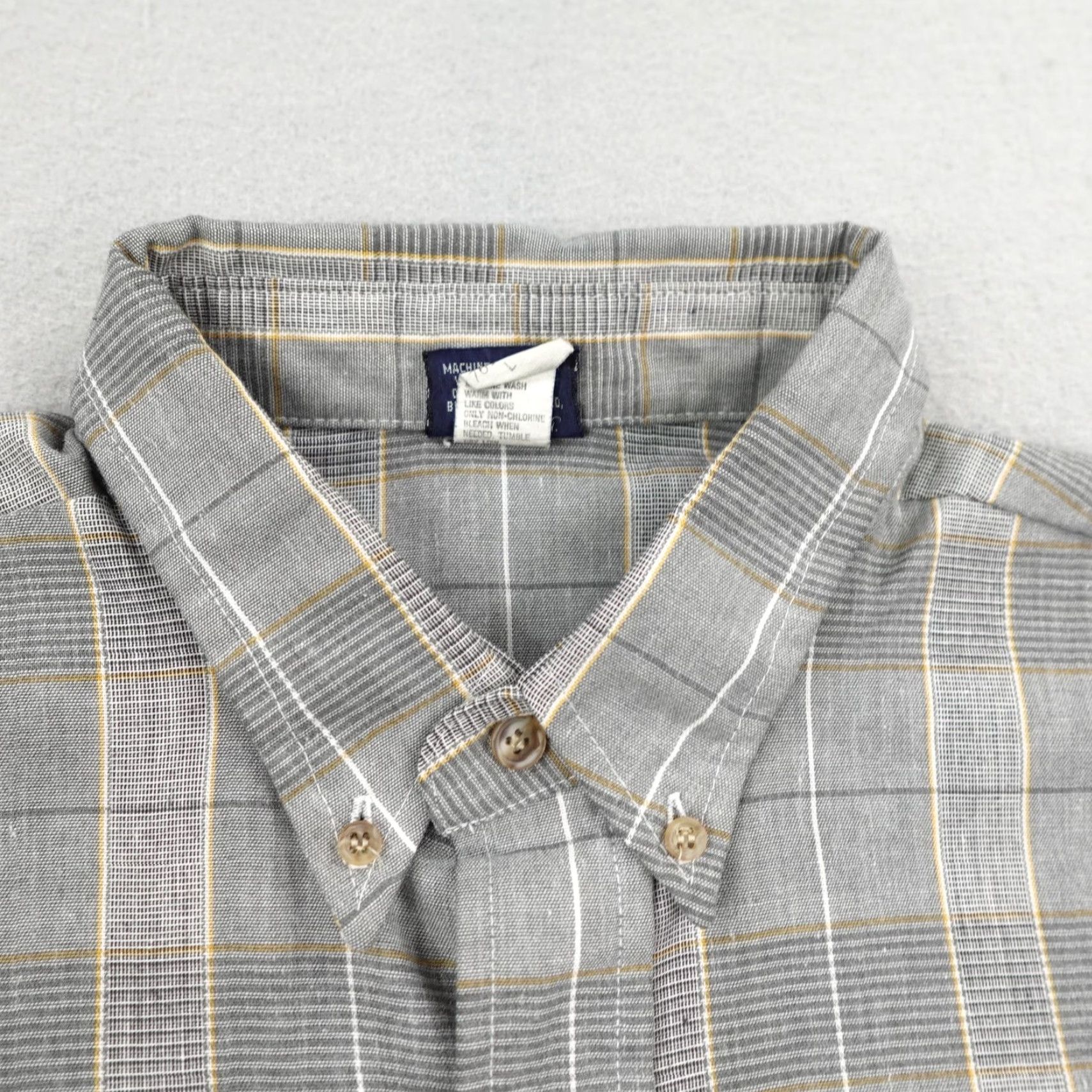 Wrangler Vintage Wrangler Shirt Mens Large Gray Plaid Button Up Western Cowboy Rodeo 80s Size US L / EU 52-54 / 3 - 2 Thumbnail