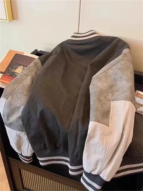 VIBE Vintage Street College Style Spliced L Baseball Jacket Size US L / EU 52-54 / 3 - 6 Thumbnail