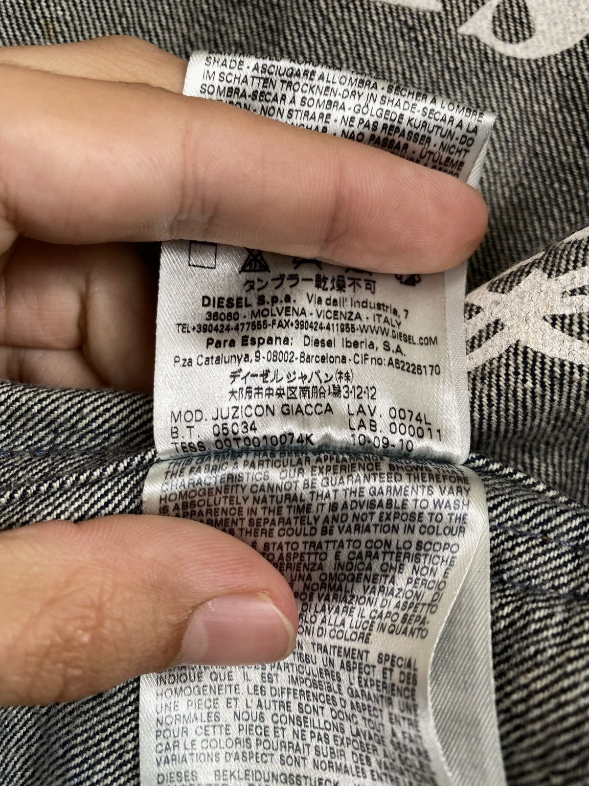 Diesel × Vintage 2010 Diesel Juzicon Giacca Washed Denim Jacket Size US S / EU 44-46 / 1 - 19 Thumbnail
