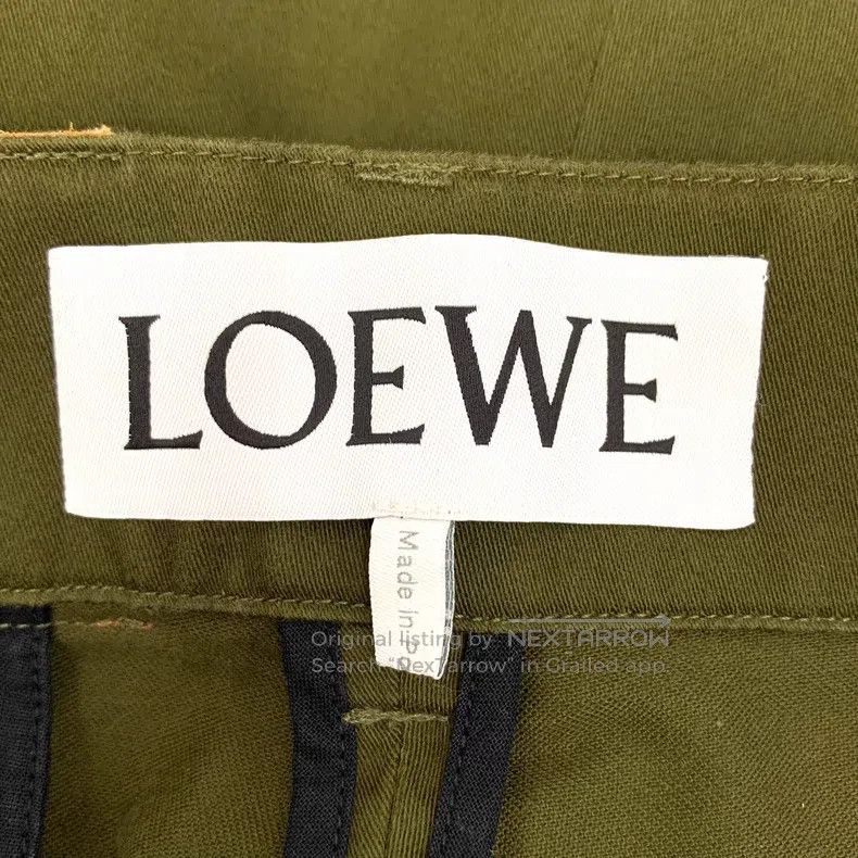 Loewe Loewe Military Green Logo Leather Patch Cotton Casual Work Size 30" / US 8 / IT 44 - 7 Thumbnail
