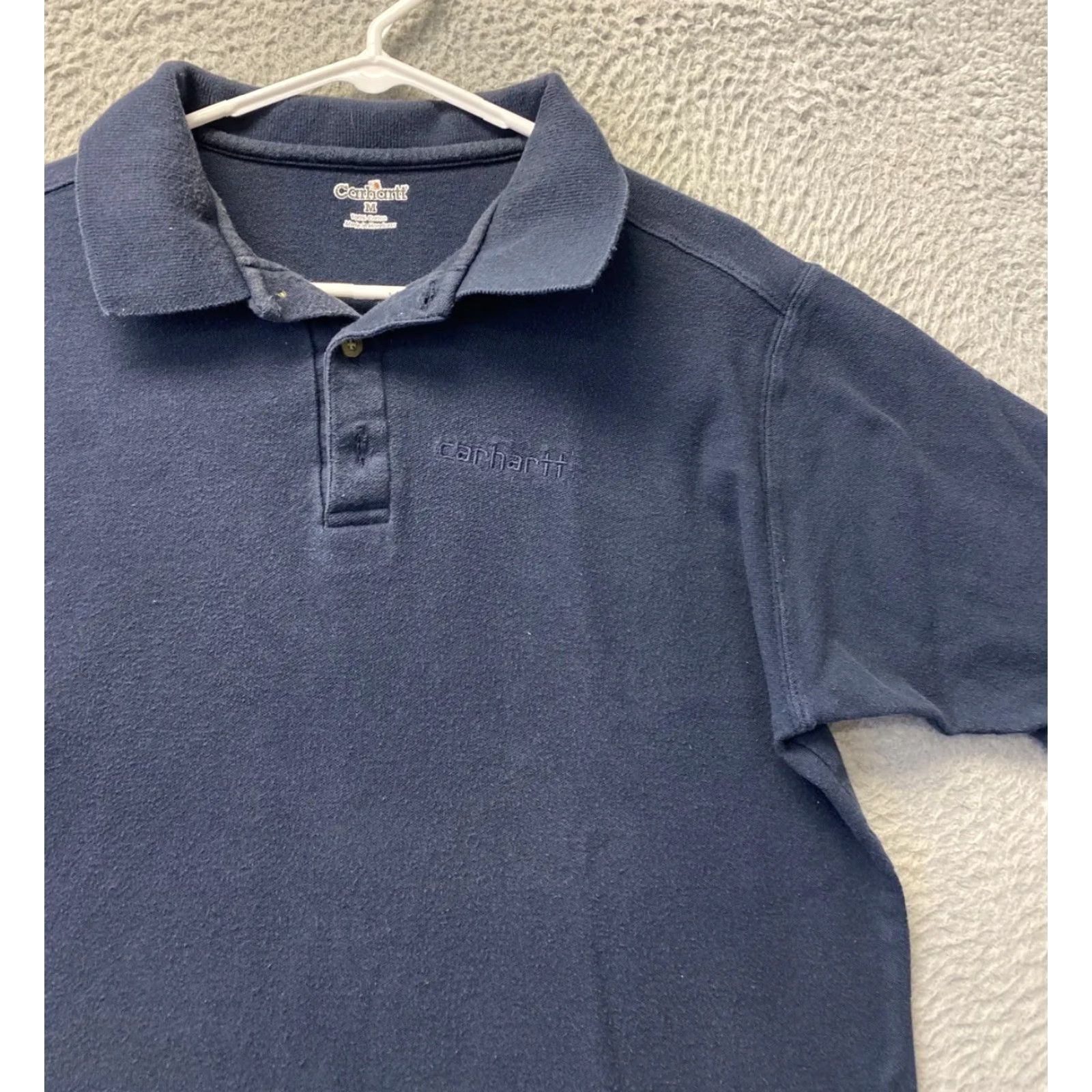 Carhartt Carhartt Polo Shirt Mens M Pullover Short Sleeve Collared Navy 105-17 Size US M / EU 48-50 / 2 - 2 Thumbnail