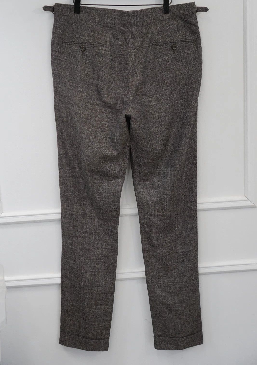 Suitsupply Men Suitsupply Pants Braddon Wool Silk Linen Brown 102 US42L Size 42L - 2 Thumbnail