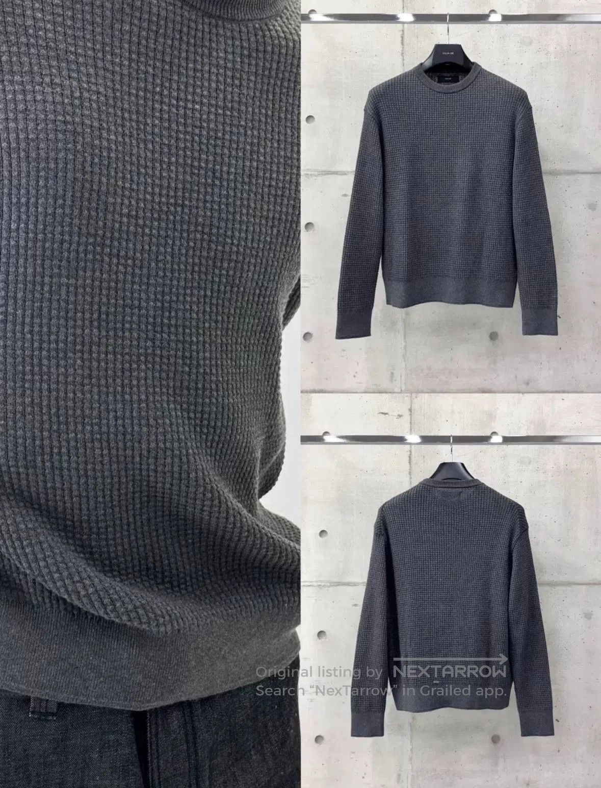 Vuja De gray textured long sleeve sweater. Size US XS / EU 42 / 0 - 2 Thumbnail