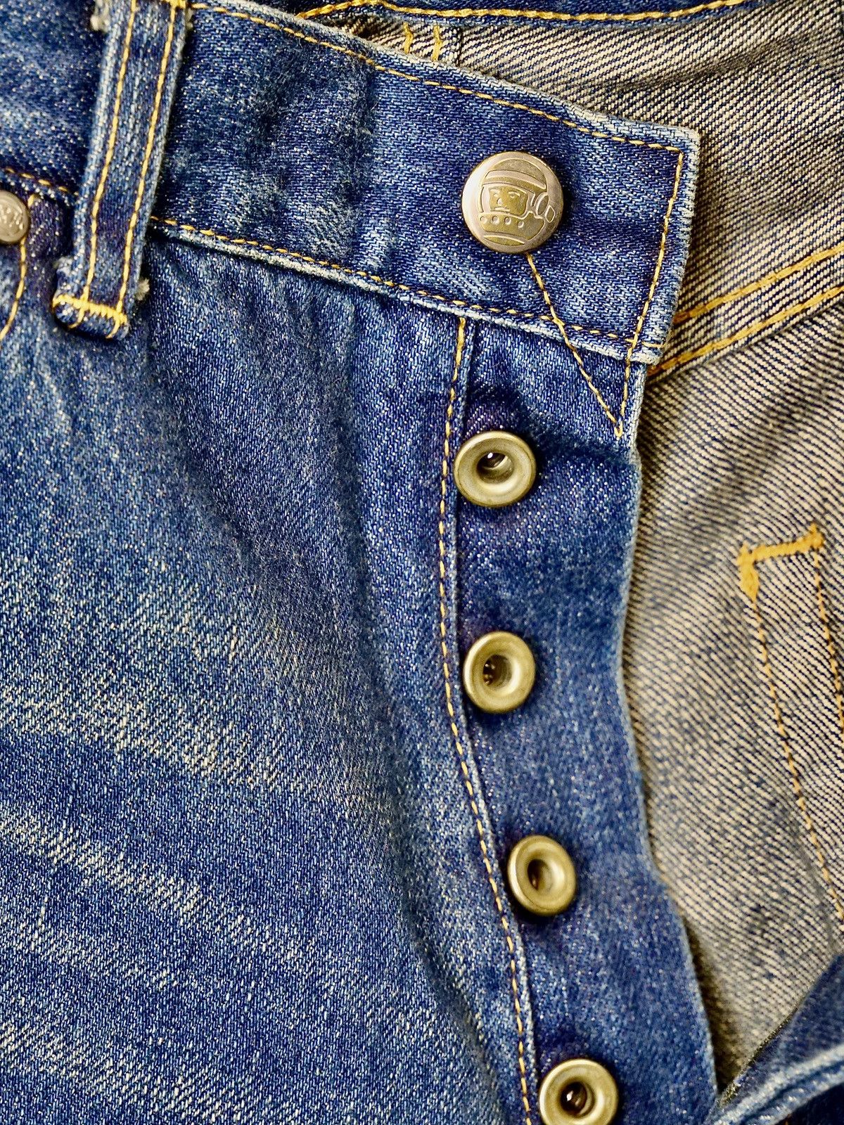 Billionaire Boys Club 2000s OG Japan Made BBC Astronaut Head Embroidery Jeans Size US 33 - 7 Thumbnail