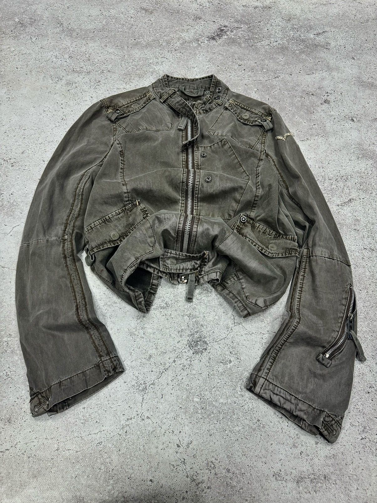 If Six Was Nine × Le Grande Bleu (L.G.B.) Vintage Japanese Faded Multi-pocket LGB Style Cargo Jacket Size US S / EU 44-46 / 1 - 1 Thumbnail