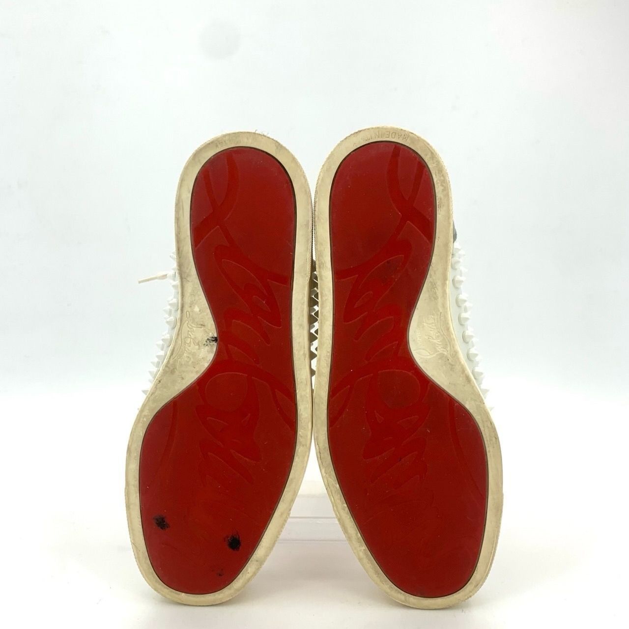 Christian Louboutin Christian Louboutin 37.5 Rivet Design Tie Flat Sneakers Whit Size US 6.5 / IT 36.5 - 3 Thumbnail