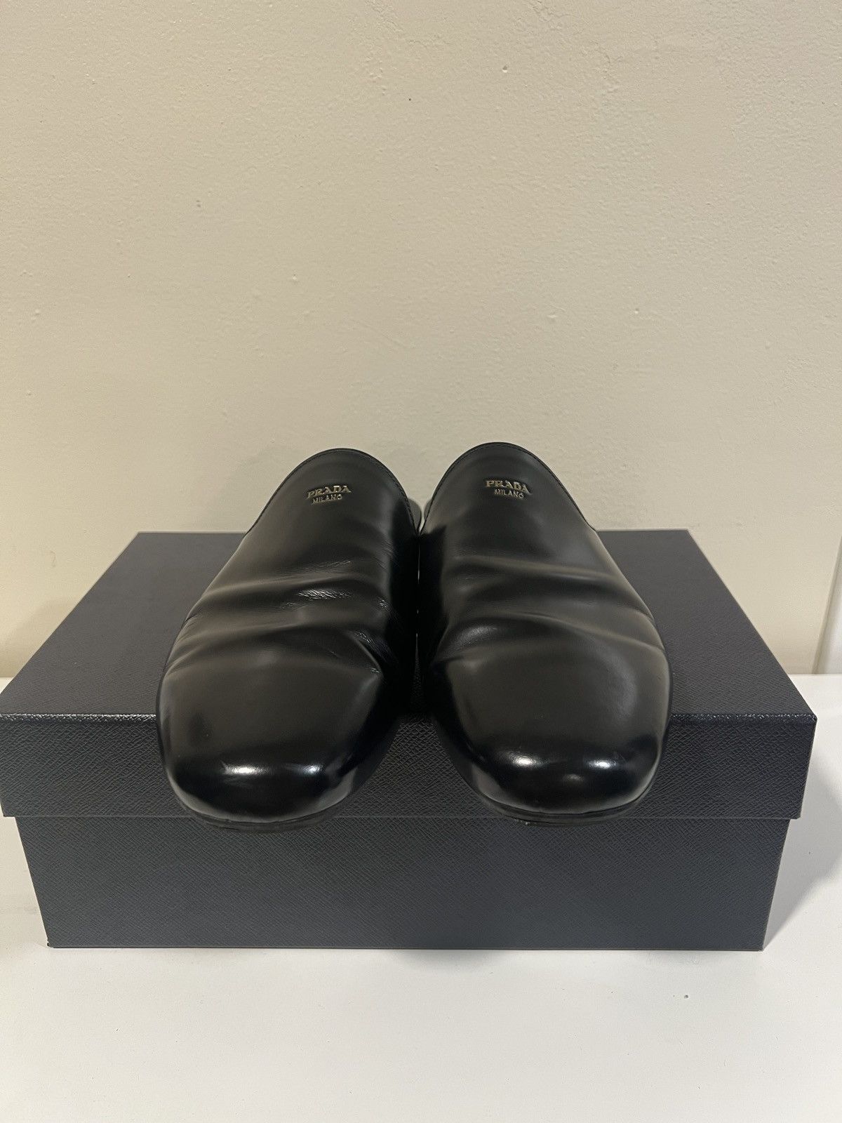 Prada Prada Brushed Leather Slipper Mules Size US 10 / EU 43 - 5 Thumbnail