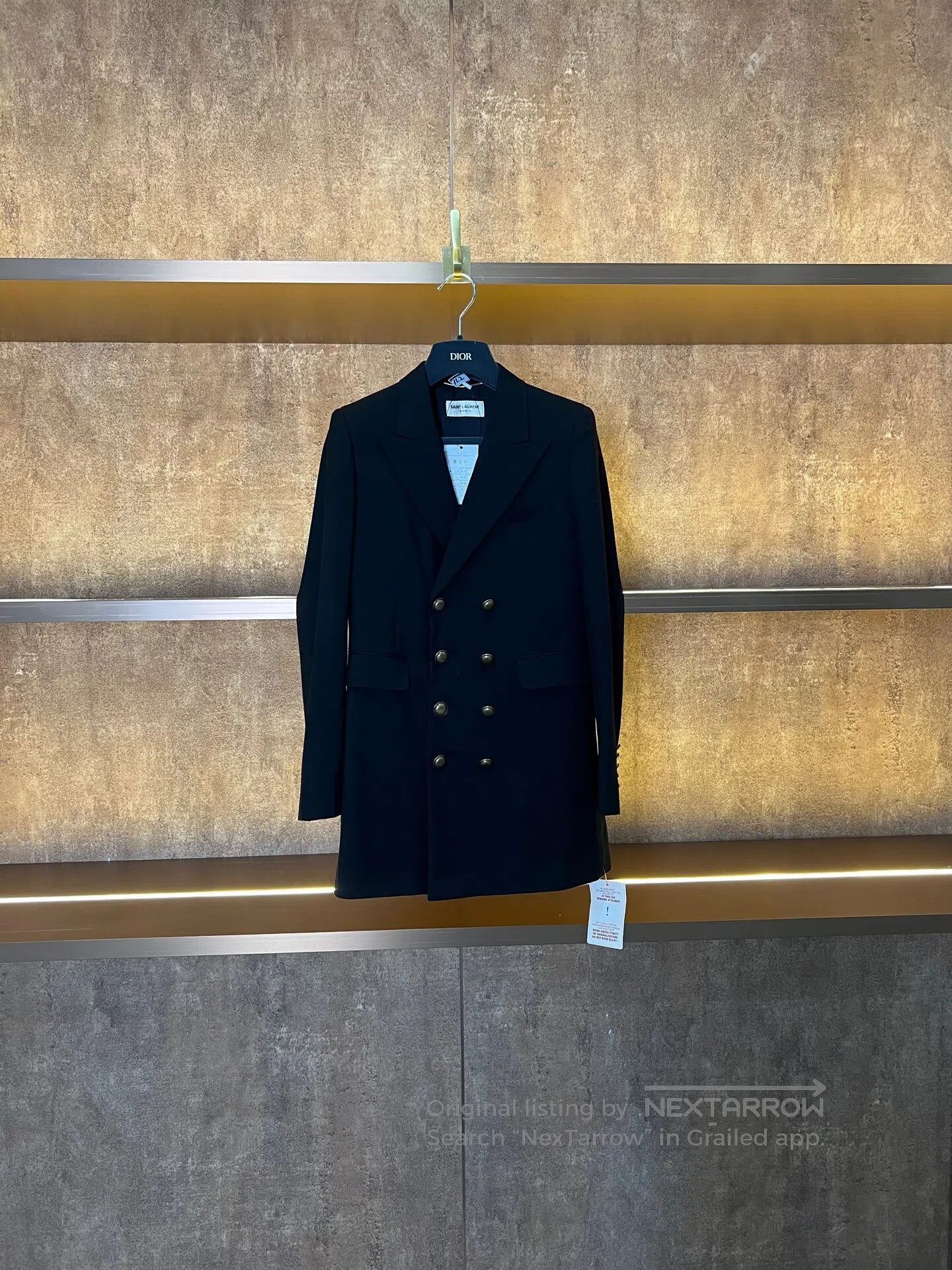 Saint Laurent Paris Saint Laurent Paris Gold Button Blazer| Size 34S - 1 Thumbnail