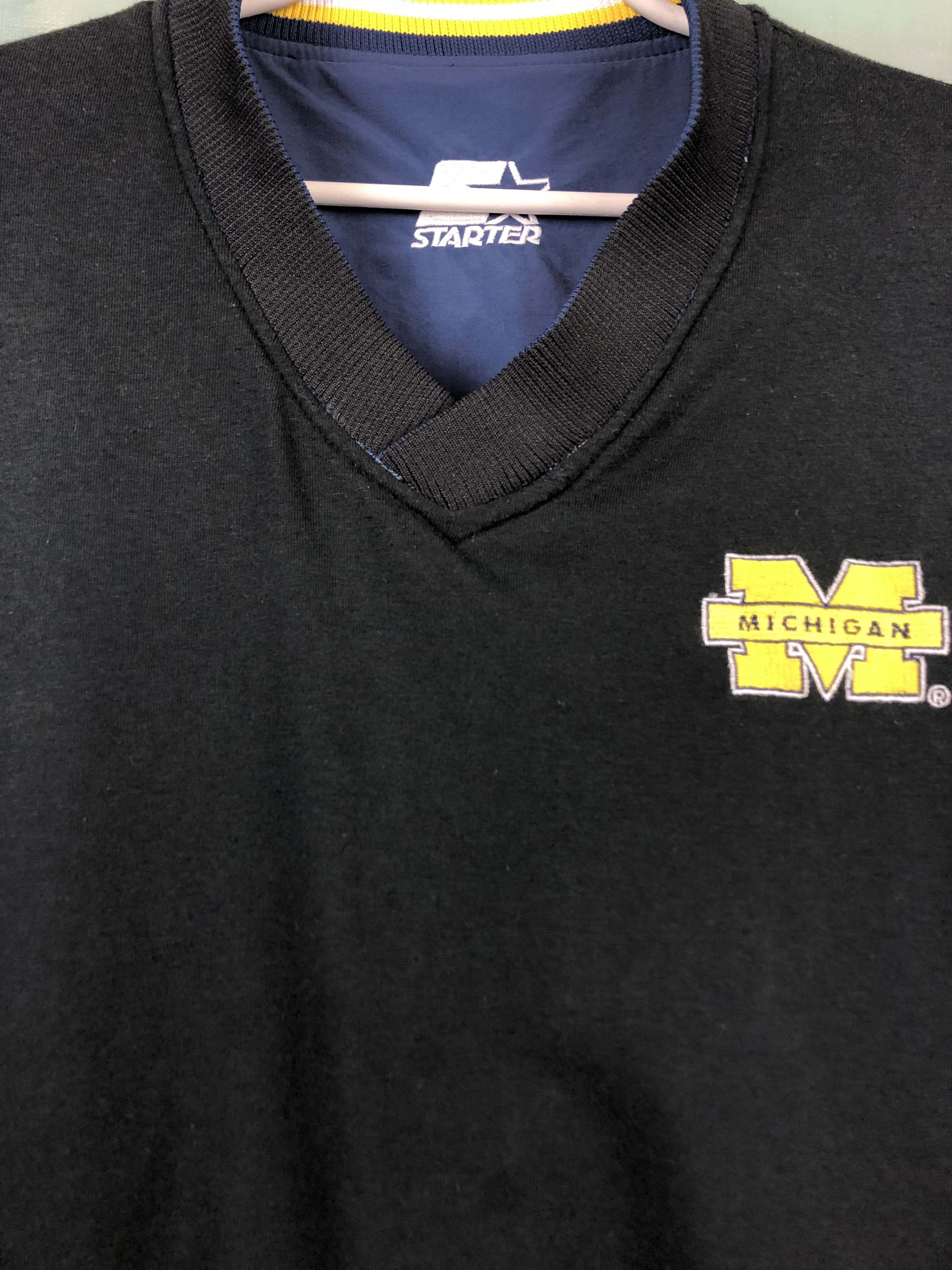Starter Vintage Michigan Wolverines Jacket Sweatshirt Reversible Size US L / EU 52-54 / 3 - 21 Thumbnail
