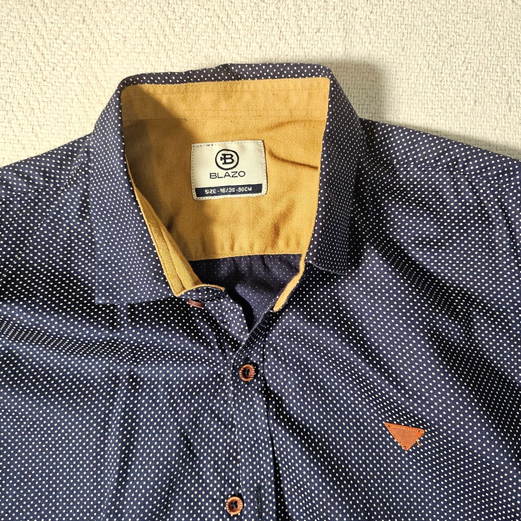 Vintage VINTAGE Blazo Button-Up Polka Dot Blue Men's Shirt 16 36 Size Pocket 90s California Cars Size US L / EU 52-54 / 3 - 2 Thumbnail