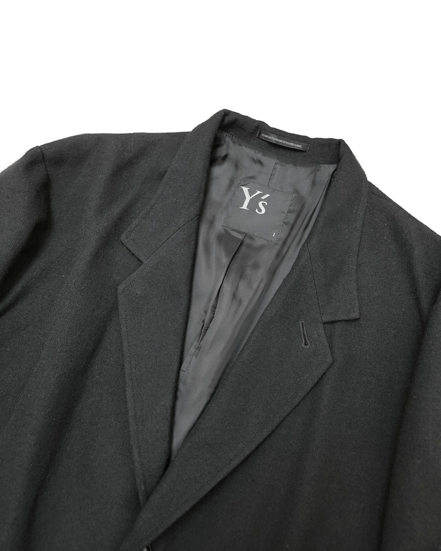 Yohji Yamamoto Y's by Yohji Yamamoto U-Tailored Wool Coat Size S / US 4 / IT 40 - 2 Thumbnail