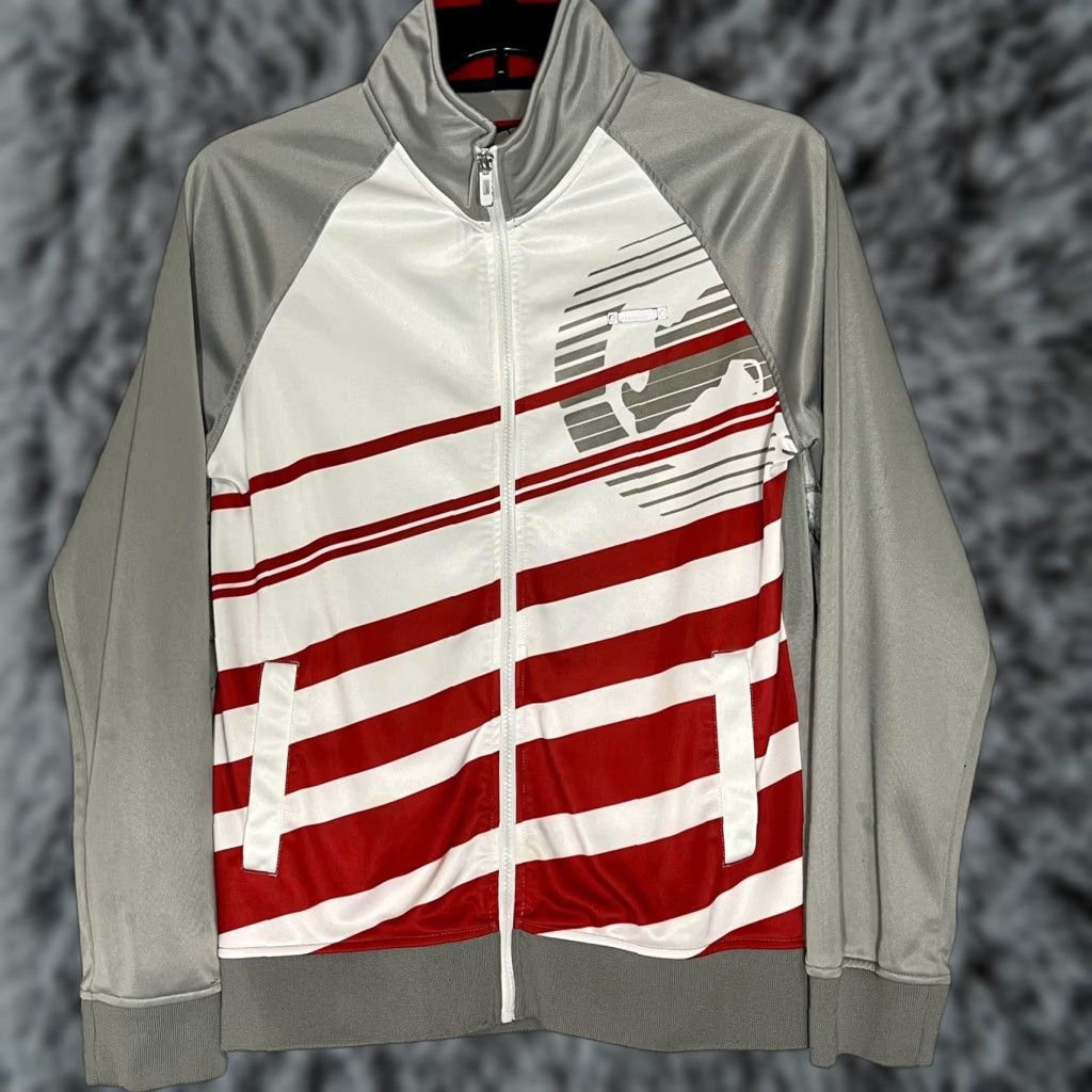 Ecko Unltd. VINTAGE Ecko Unltd. Track Jacket Gray Red White Rhino Full Zip Mens M Jacket Size US M / EU 48-50 / 2 - 1 Thumbnail