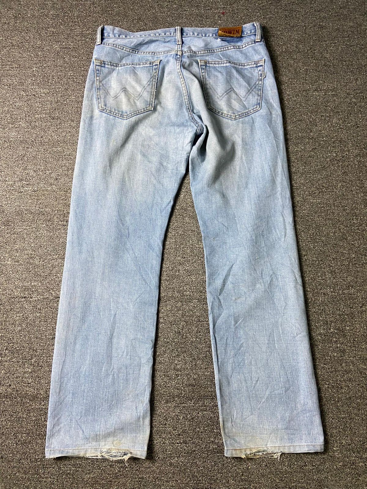 Edwin × Japanese Brand × Vintage EDWIN International Basics Ripped Denim Jeans (132) Size US 36 / EU 52 - 2 Thumbnail