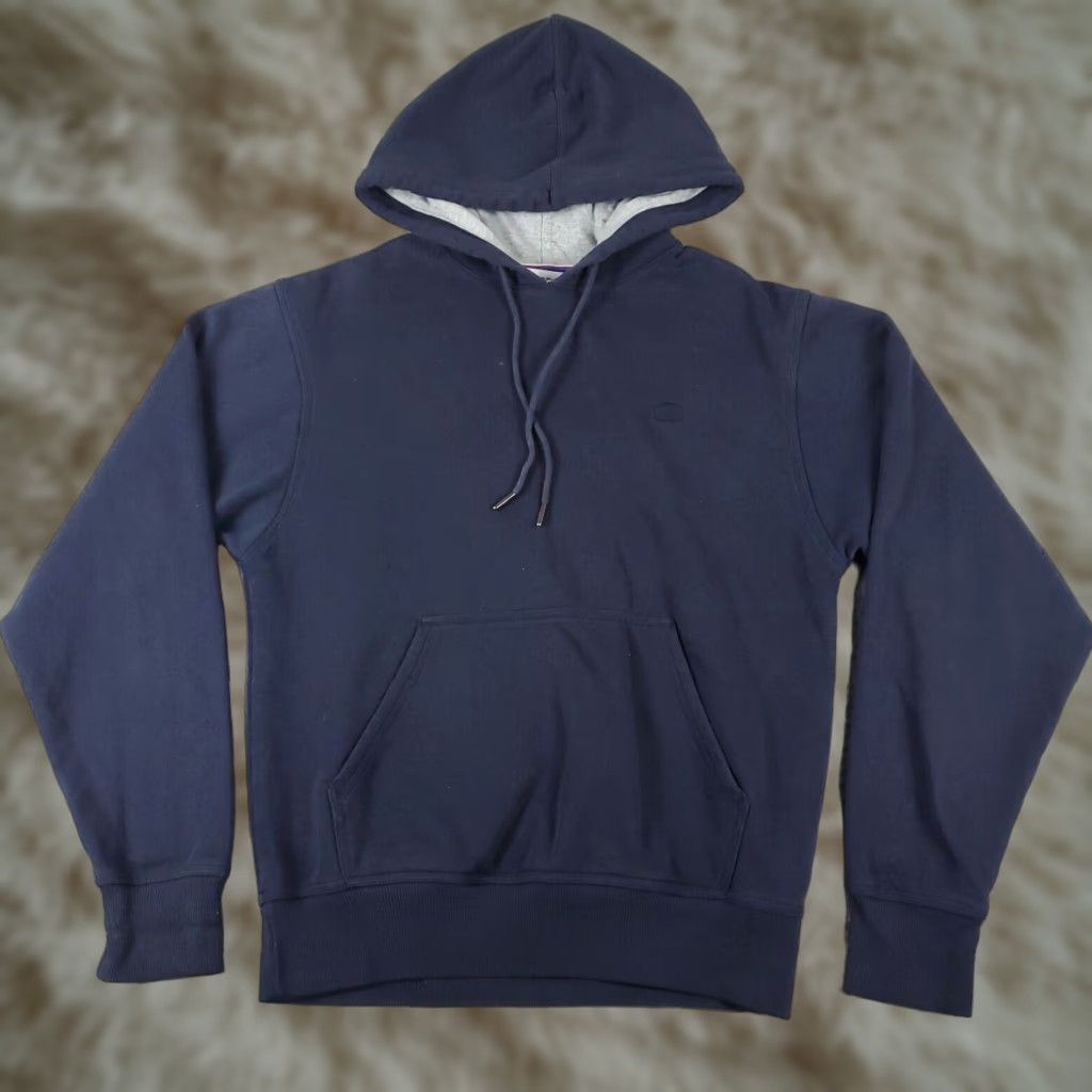 Champion VINTAGE Champion Hoodie Pullover Mens Small Blue Fleece Logo Zipper Athletic Sweatshirt Size US S / EU 44-46 / 1 - 1 Thumbnail
