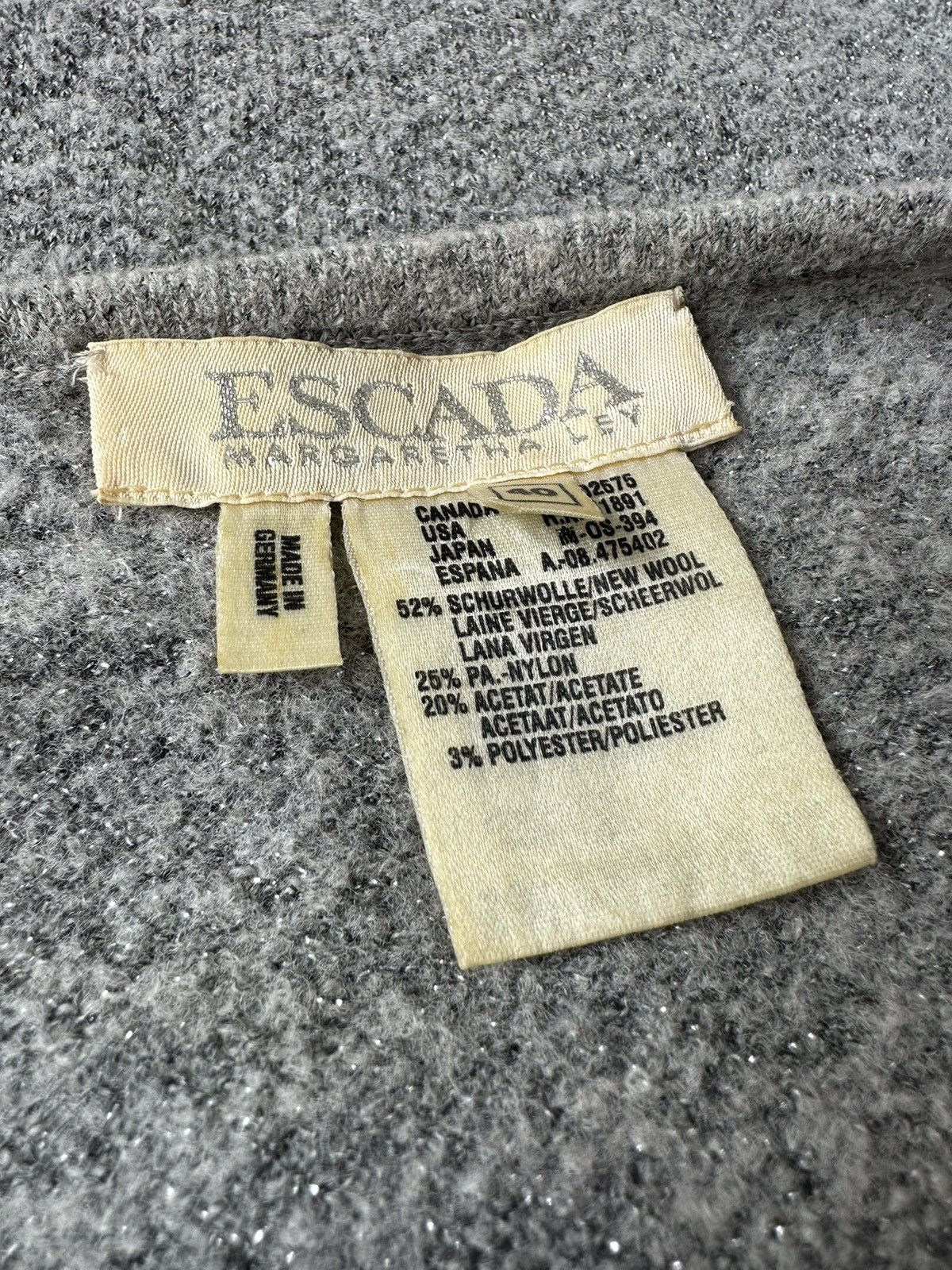 Escada Vintage Escada Wool Nylon Grey Tank Top Vest Size S / US 4 / IT 40 - 6 Thumbnail