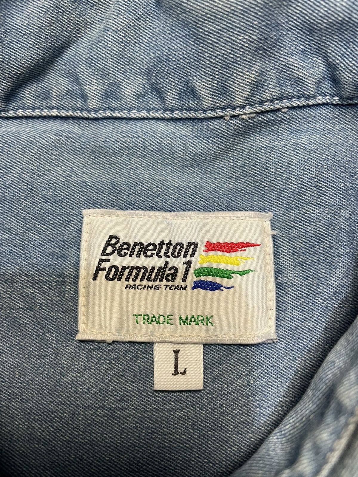 Benetton Benetton Formula 1 Denim Shirt Size US L / EU 52-54 / 3 - 4 Thumbnail