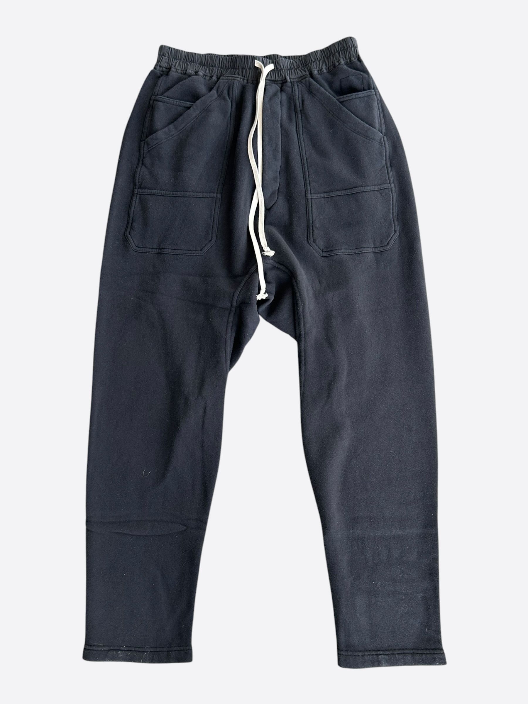 Rick Owens Rick Owens Black Cargo Drawstrings Jogger Pants Size US 34 / EU 50 - 1 Thumbnail