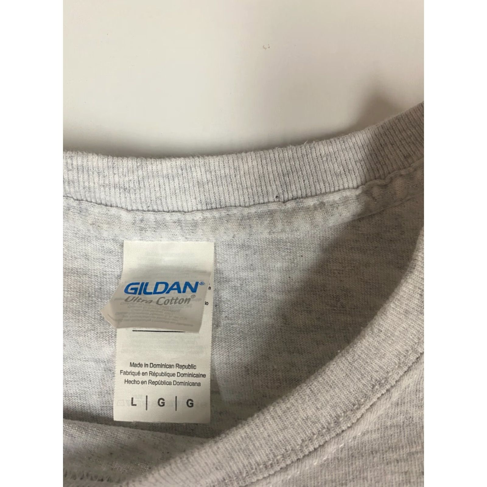 Gildan Gildan Camp Wildlife Mens Shirt L Gray Crew Neck Short Sleeve Cotton Rhinestone T-Shirt Regular breathable American Vintage: No Size US L / EU 52-54 / 3 - 5 Thumbnail