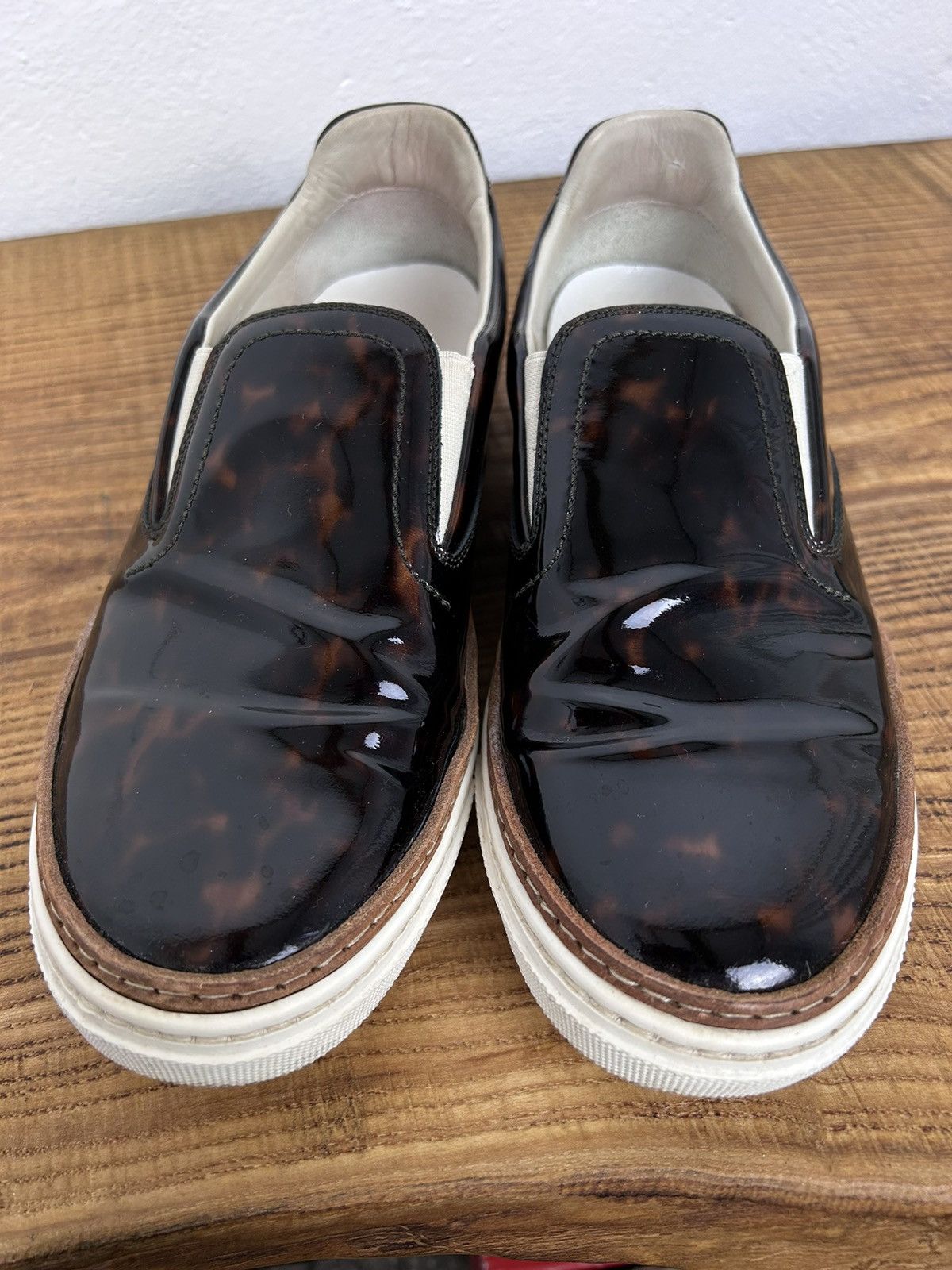Maison Margiela MM22 Artisanal Maison Margiela Leather Print Slip On Low Top Size US 8 / IT 38 - 14 Thumbnail