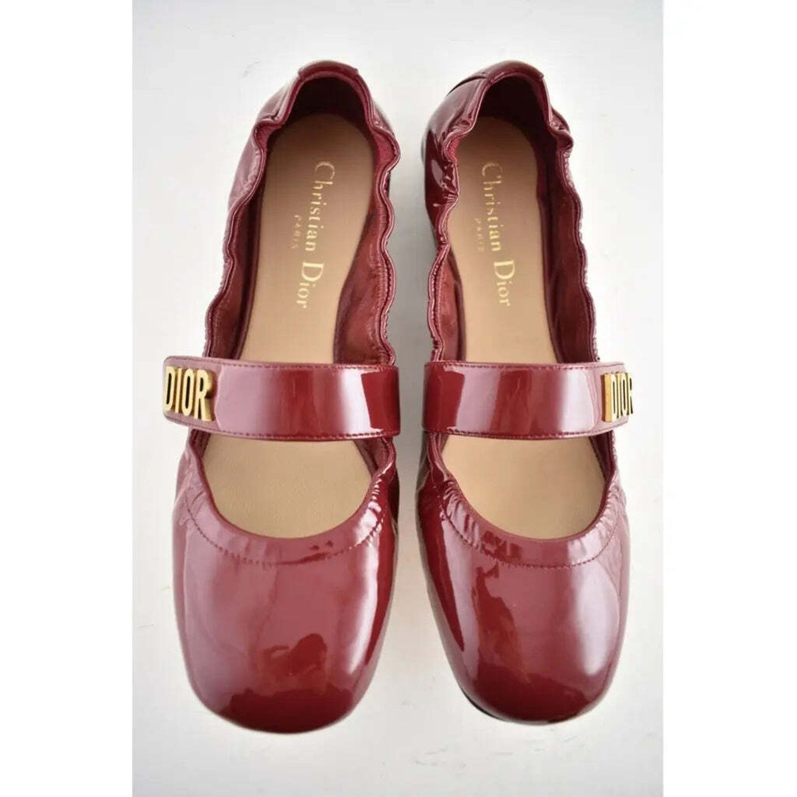 Dior Dior Baby D Scarlet Red Patent Leather Logo Mary Jane Size US 10 / IT 40 - 7 Thumbnail